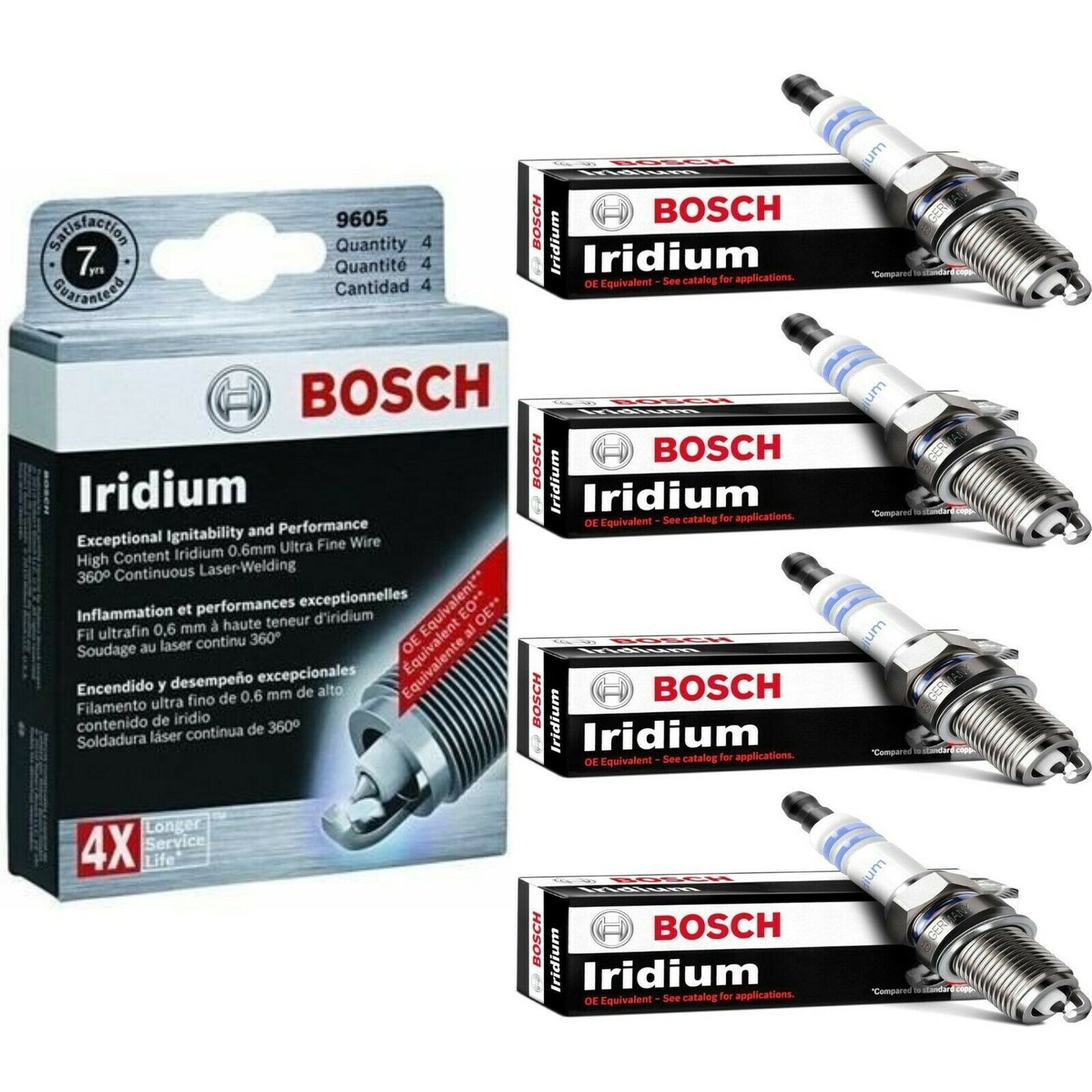 BOSCH GENUINE Iridium Spark Plug 4PCS For 2011 CHEVROLET VOLT L4-1.4L 9783