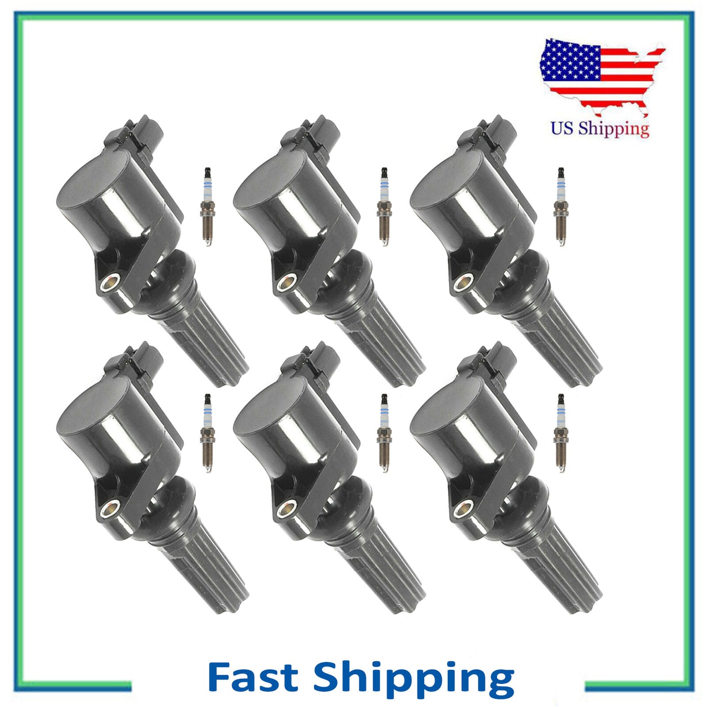 Set 6 FD496 Allumage Bobine & 6 Bosch Platine Prise Pour 03-05 Lincoln Ls 3.0