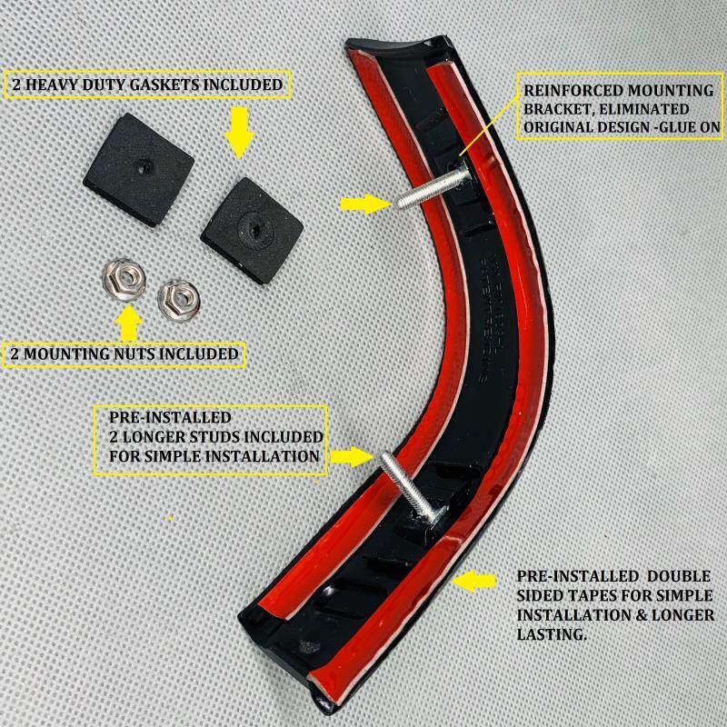Pair Set UPGRADED Roof Corner Molding Trim For Ford 08-16 Super Duty UX Silver