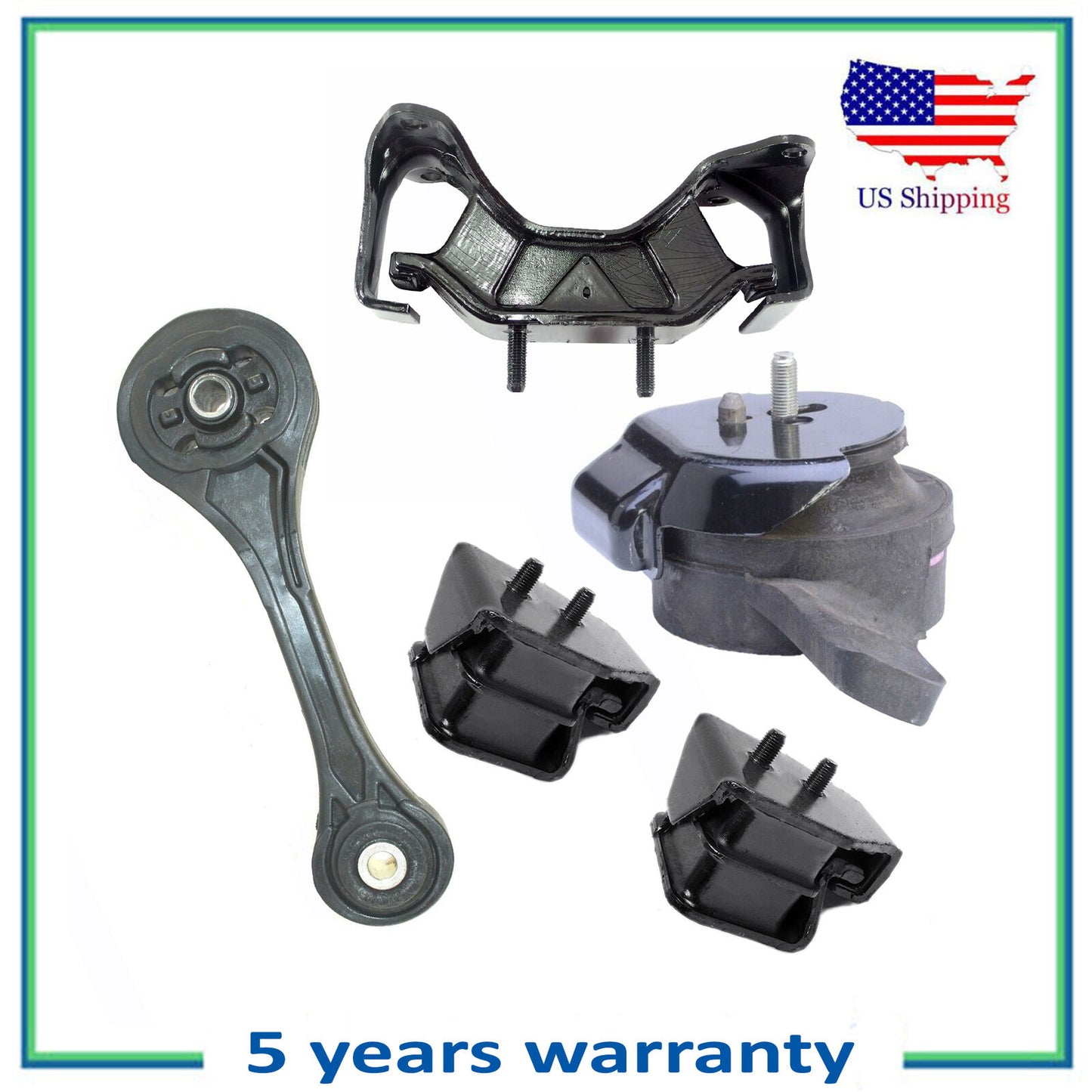 Set 5PCS Engine Motor & Manual Trans. Mount For 2000-2002 Subaru Legacy 2.5L H4