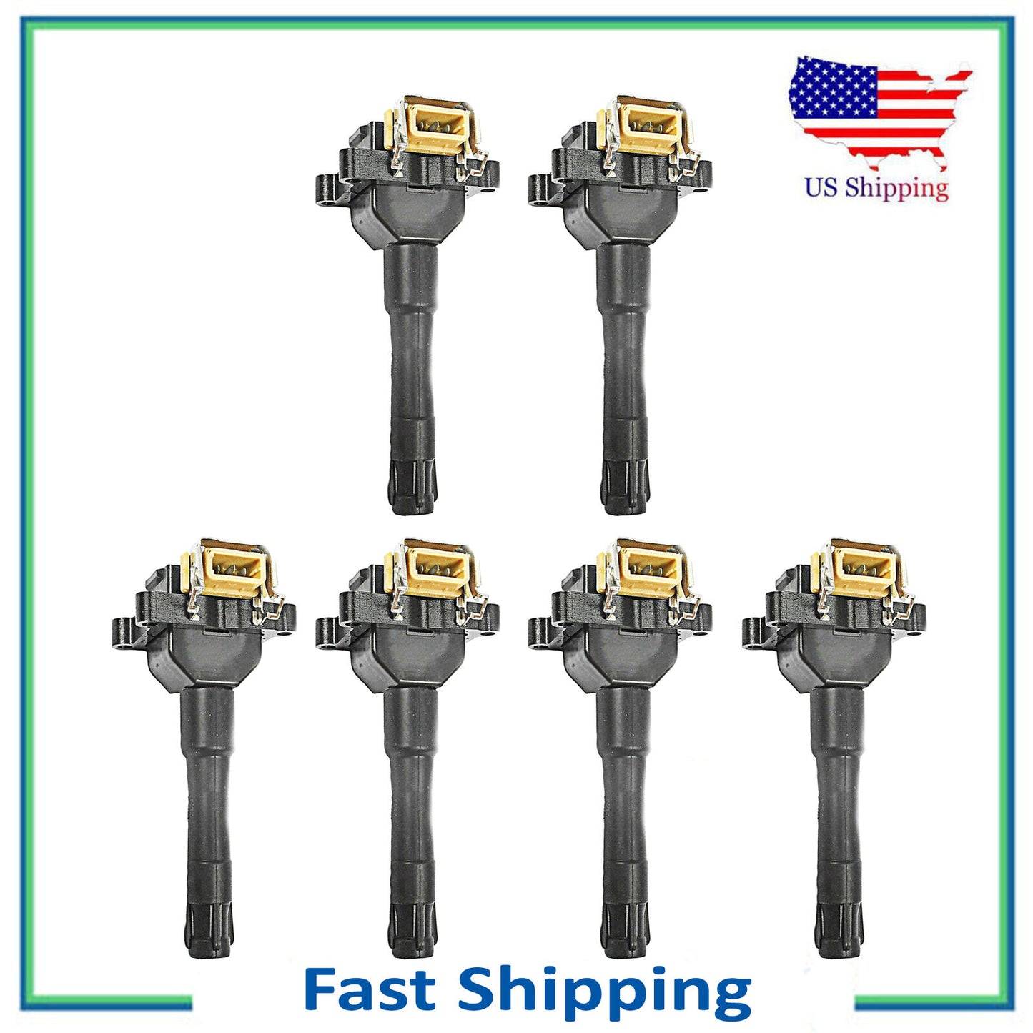 6Pcs Ignition Coil Kit For BMW E32 E34 E38 325i 530i 740i M42 M50 M60 S50 UF226