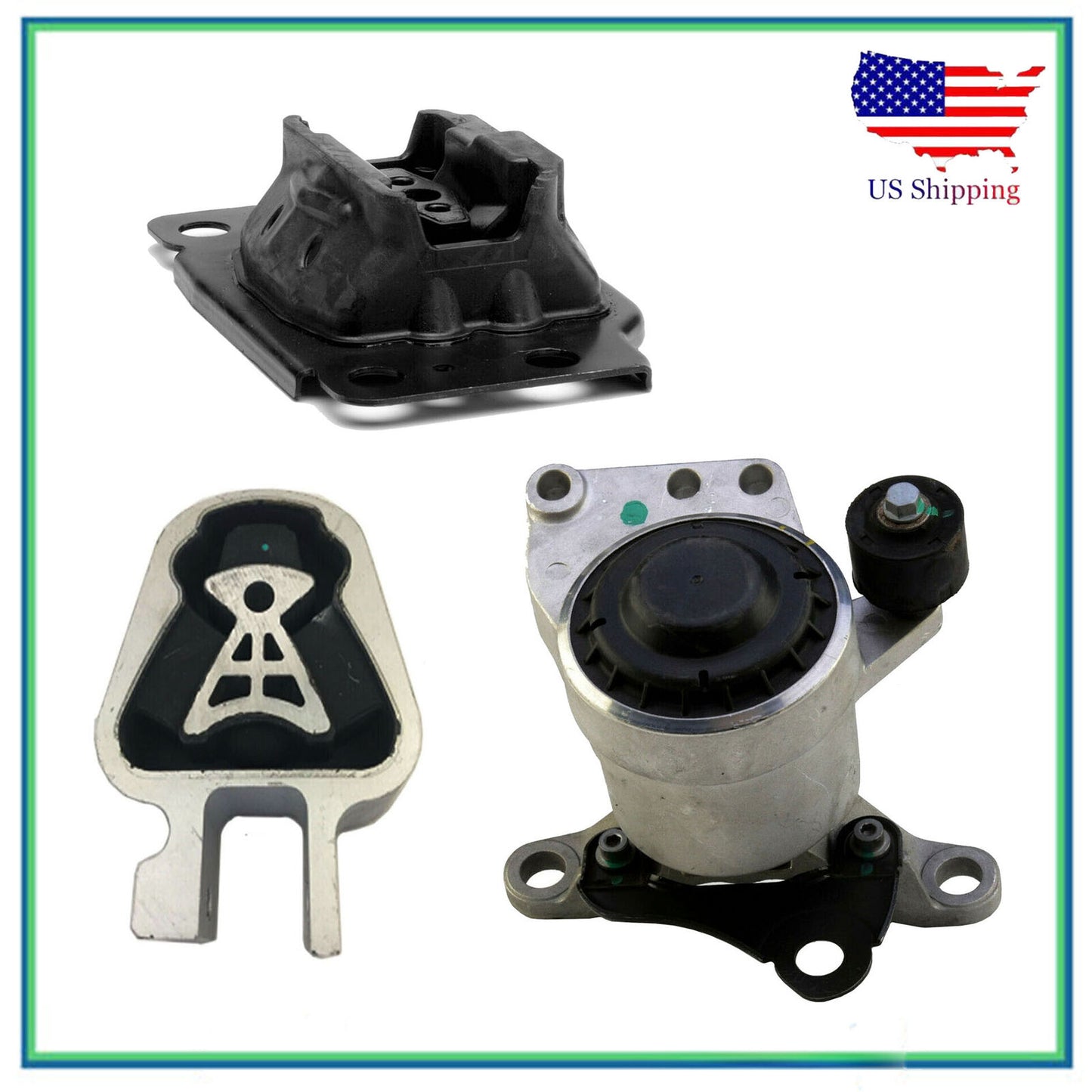 Engine Motor & Trans Mount New For Set 3PCS Ford Fusion Lincoln MKZ 2.0L Turbo