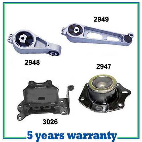 M424 Engine Motor & Trans Mount For 01-06 Chrysler PT Cruiser 2.4 4 PCS w/o