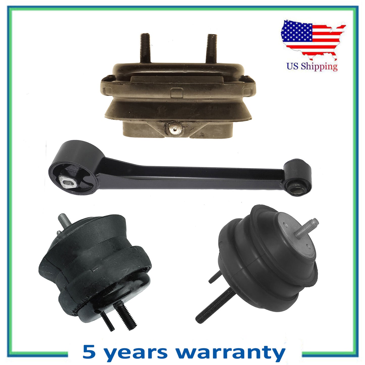 Pour Buick Lucerne Cadillac Dts 2006-2011 Moteur & Trans Montage 4.6L Set 4Pcs