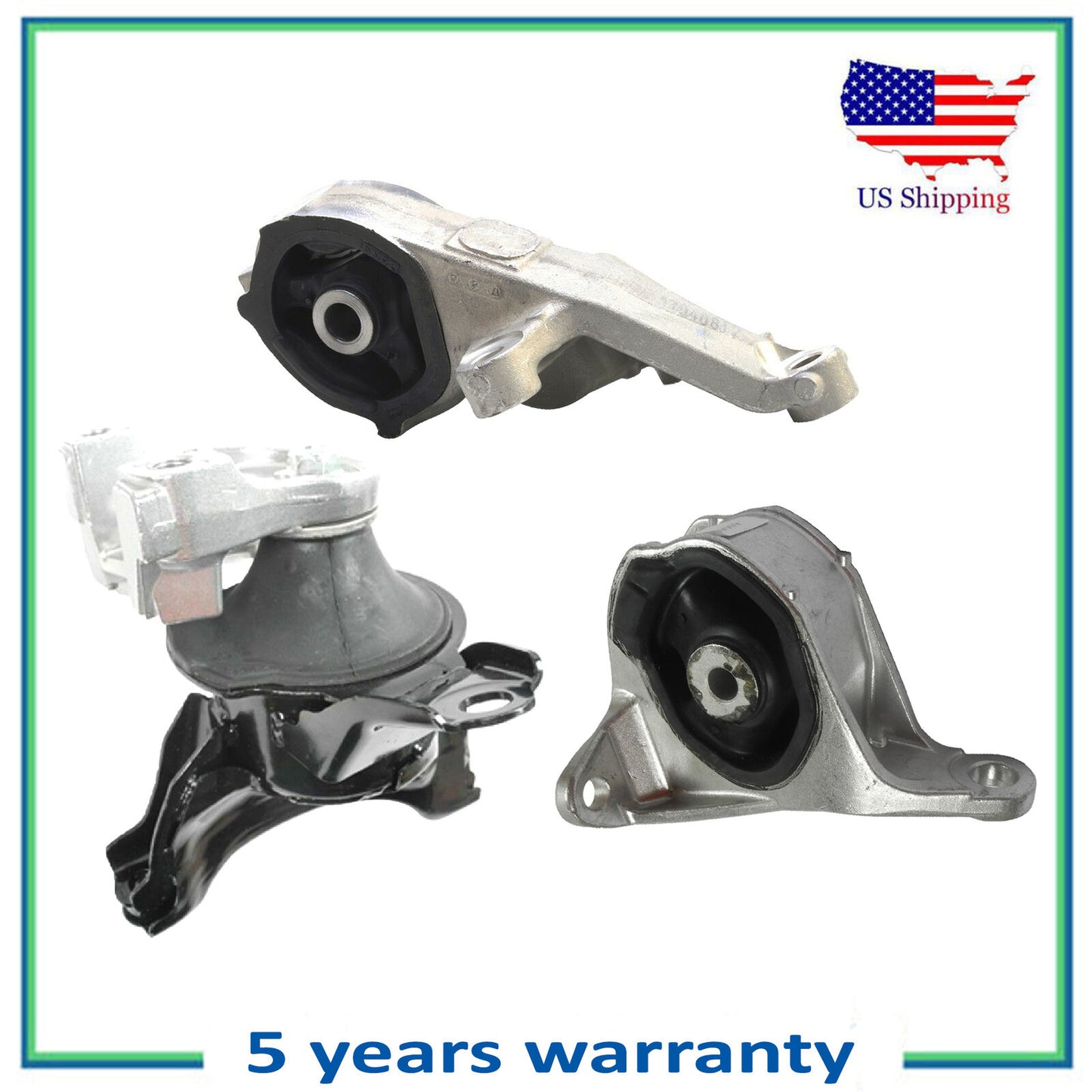 3PCS Front Motor Mount & Trans Mount MotorKing For 2015-2017 Honda CR-V 2.4L