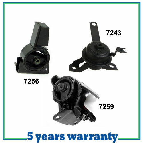 M926 Motor & Trans Mount 3PCS For 98-02 Chevy Prizm Toyota Corolla 1.8L AT 4Spd