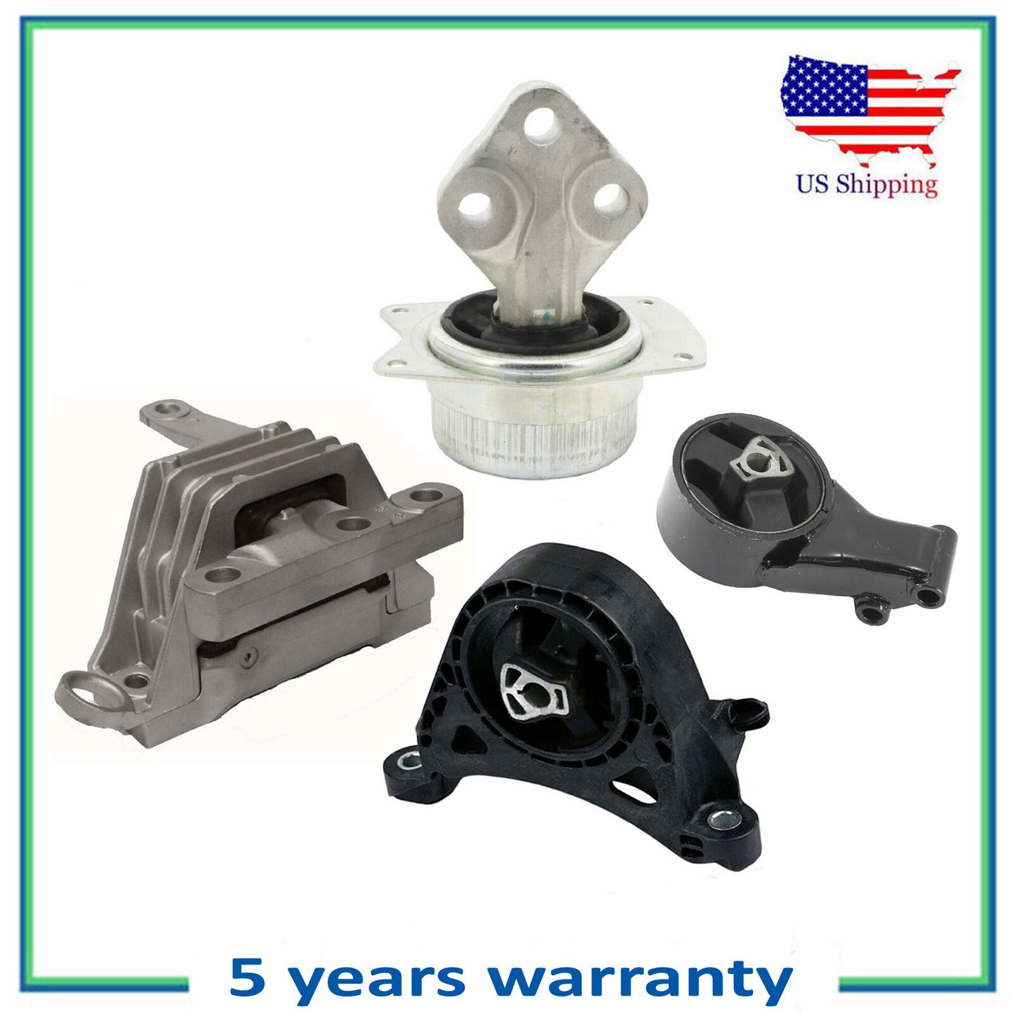 Set 4pcs Engine Motor Mount & Auto Trans. Mounts For 11-13 Buick Regal 2.0L