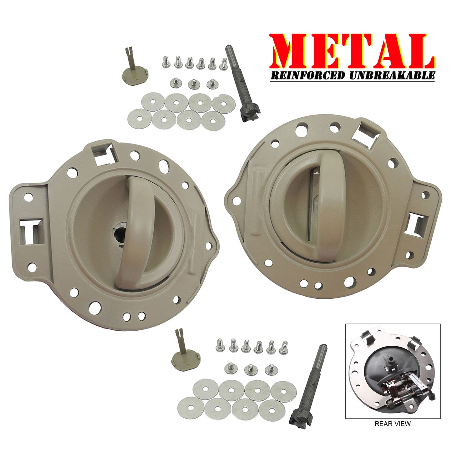 Avant Ou Arrière Paire Intérieur Porte Poignée Pour 06-10 Jeep Commander Tan Vis