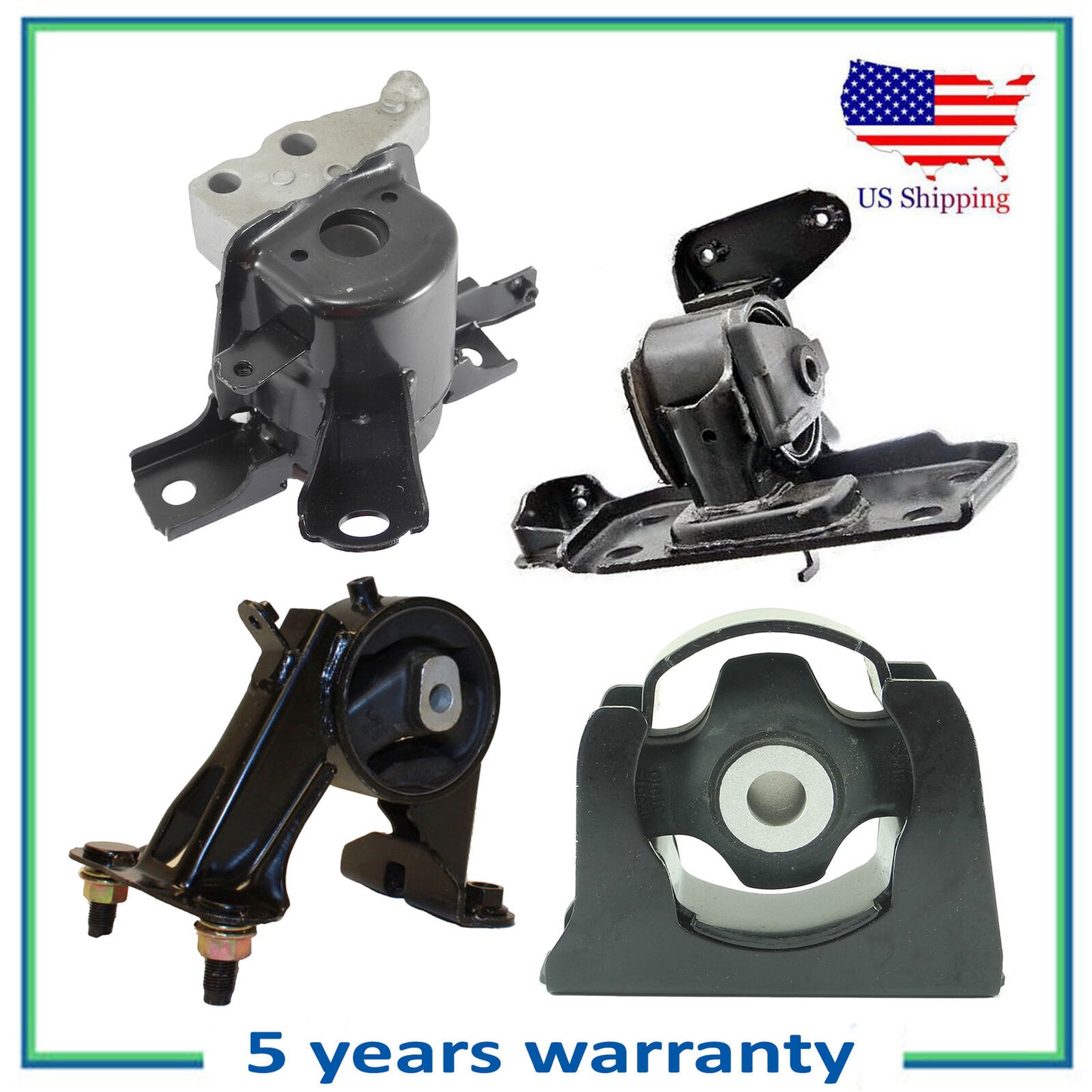 Set De 4PCS Moteur & Transmission Montage Pour 2009-2010 Toyota RAV4 2.5L 2WD