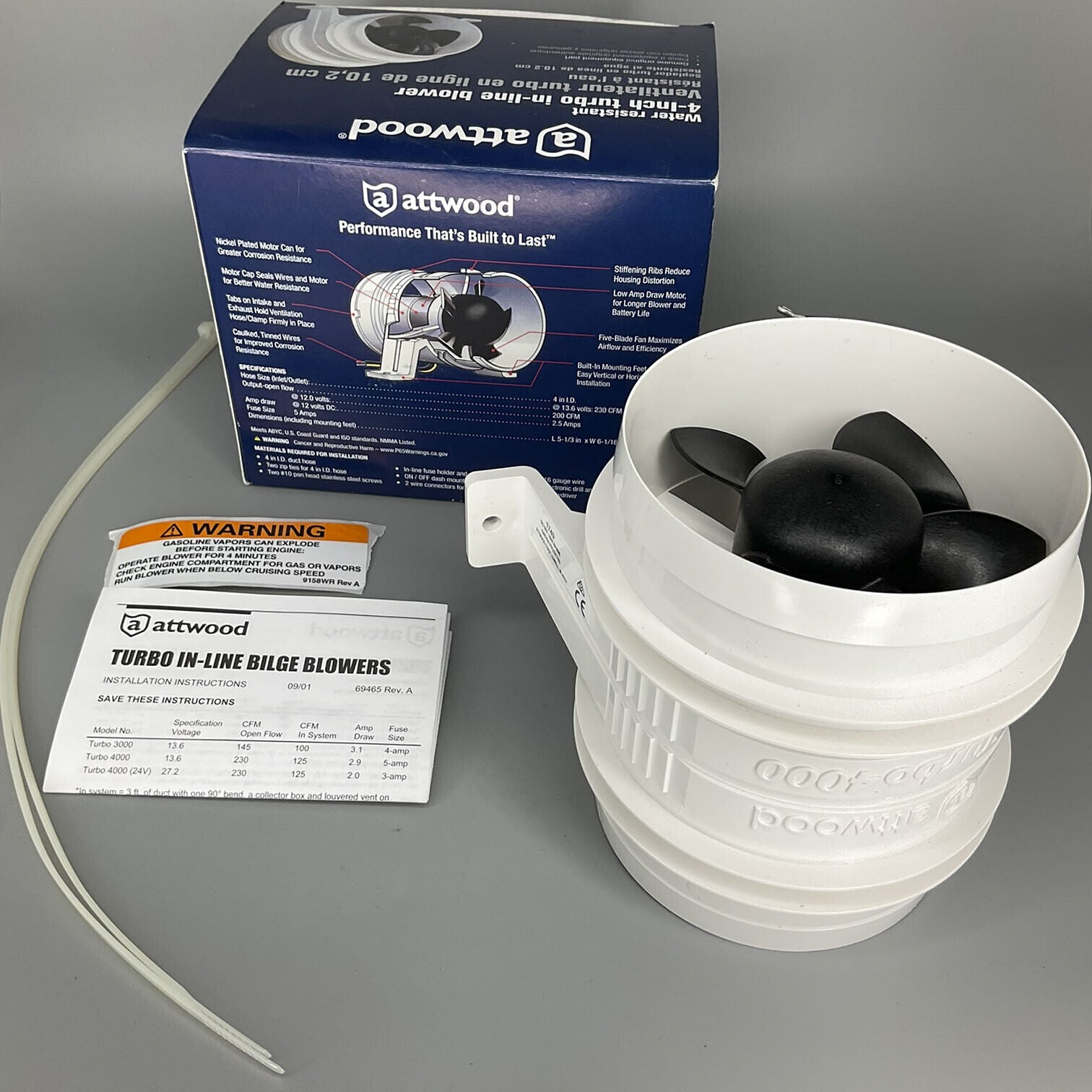 Blower Exaustor De Porão Attwood Turbo 4000 4 Polegadas 12v - Bravo Blower Exaustor De Porão Attwood Turbo 4000 4 Polegadas 12v - Bravo
