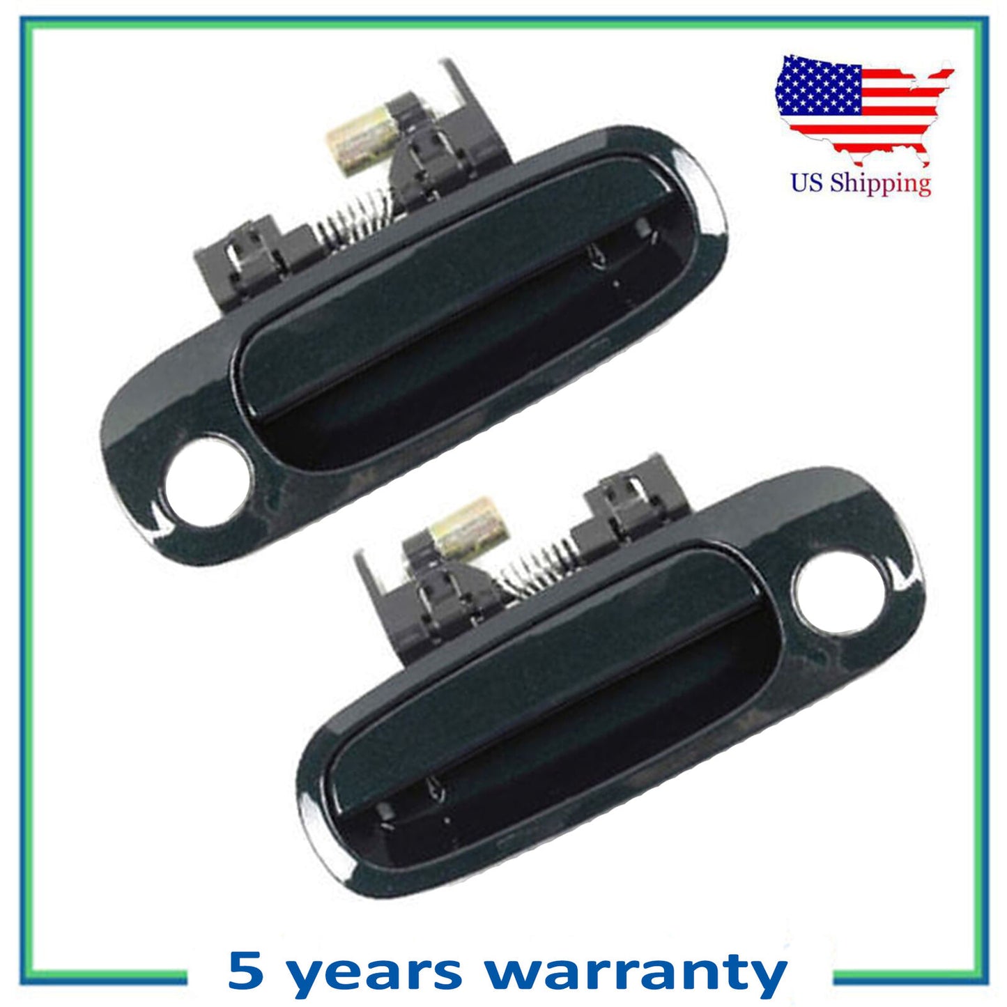 Front Outside Door Handle 2PCS Set For 1998-2002 Toyota Corolla Dark Green 6M1