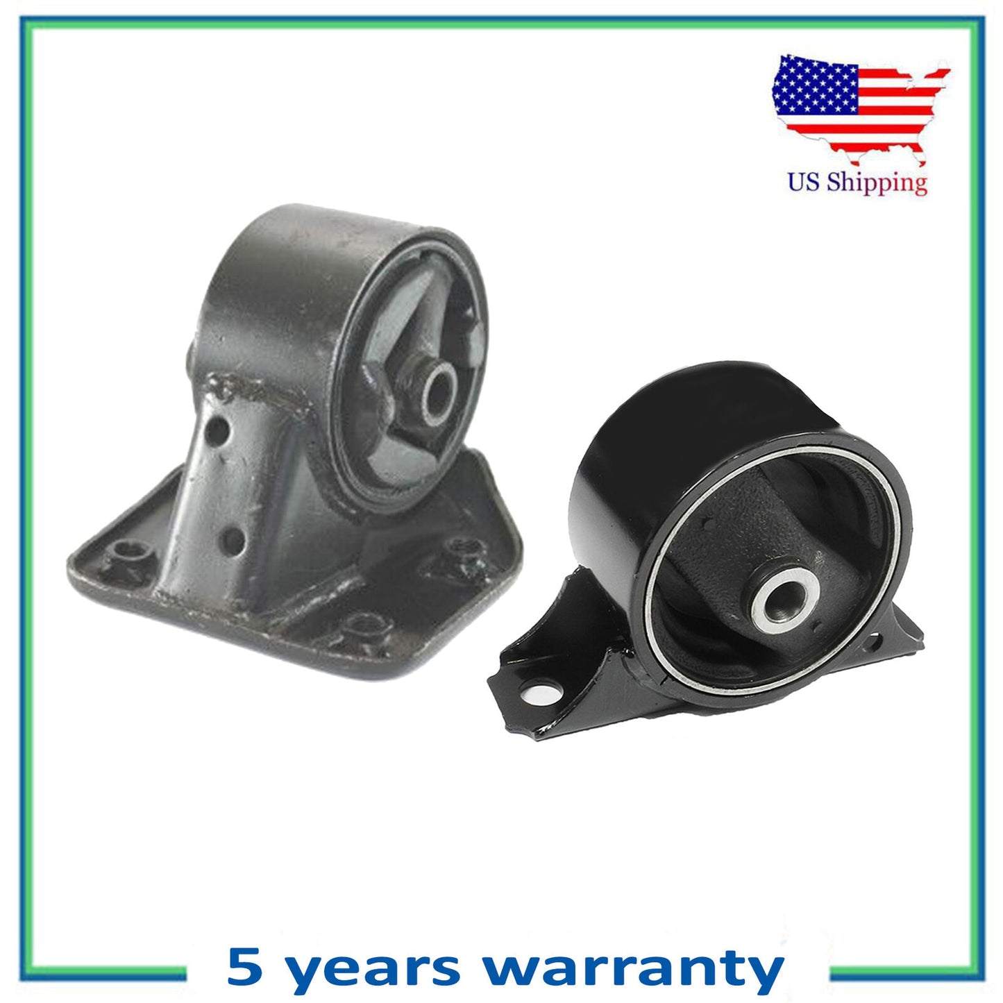 2PCS Moteur & Trans Montage Pour 1993-1995 Mitsubishi Mirage 1.8L 6669 6613