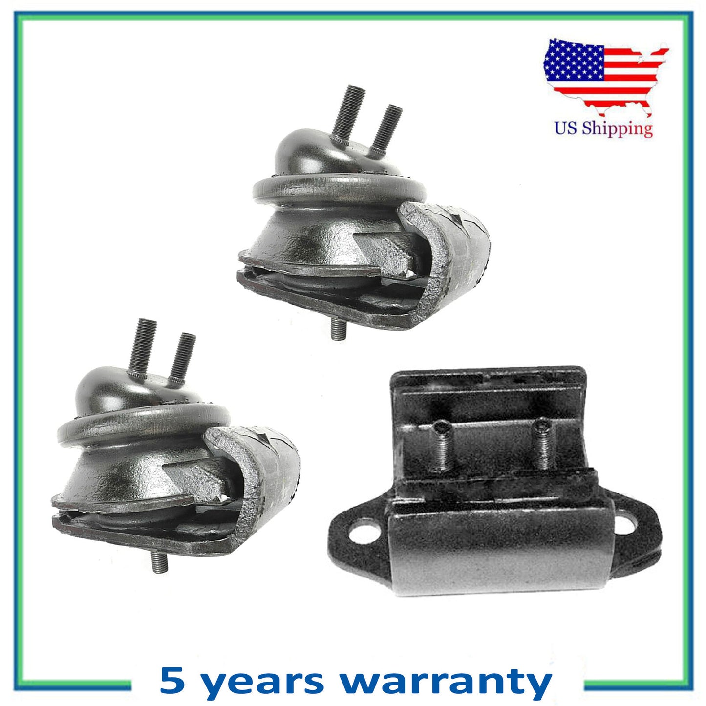 Engine Motor & Trans. Mount For Nissan 1999-2004 Frontier/ Xterra Set 3PCS 3.3L