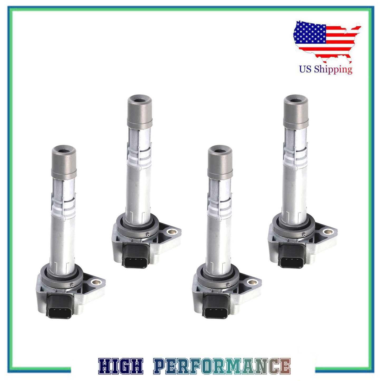 4 PCS Ignition Coil For UF400 Acura MDX Honda Civic Ridgeline Saturn Vue 1.7