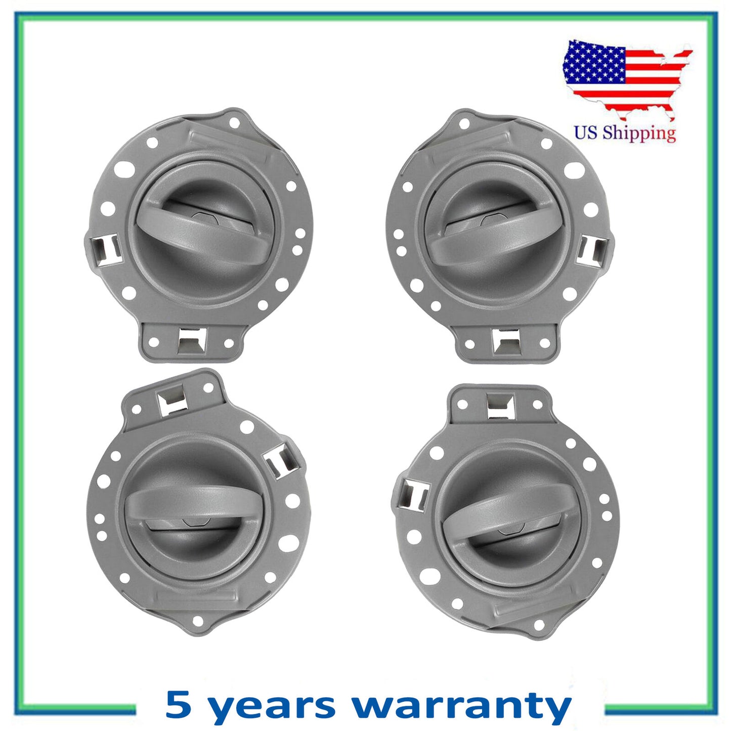 4PCS Interior Puerta Mango DS354 Para 2006-2010 Jeep Comandante Gris