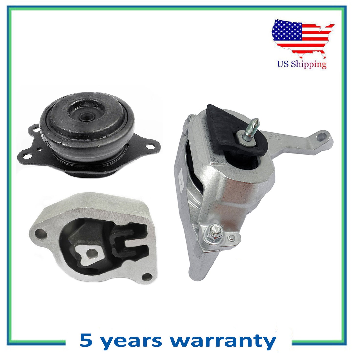 3PCS Engine Motor & Trans Mount For 2007-2015 Nissan Altima 2.5L Automatic CVT