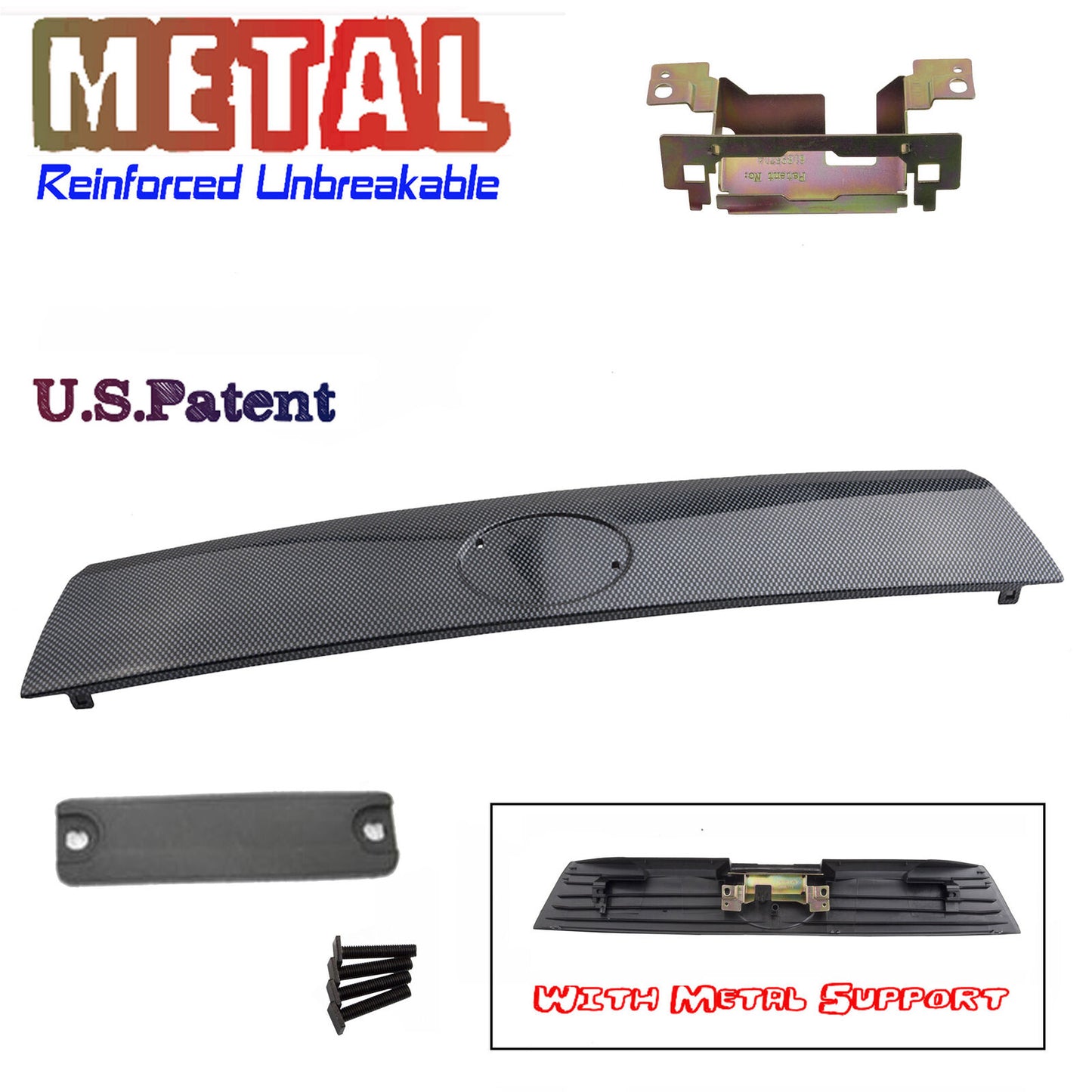 Liftgate Garnish Trim Hatch Trunk Lift Handle Carbon For 2005-2009 2010 Scion tC