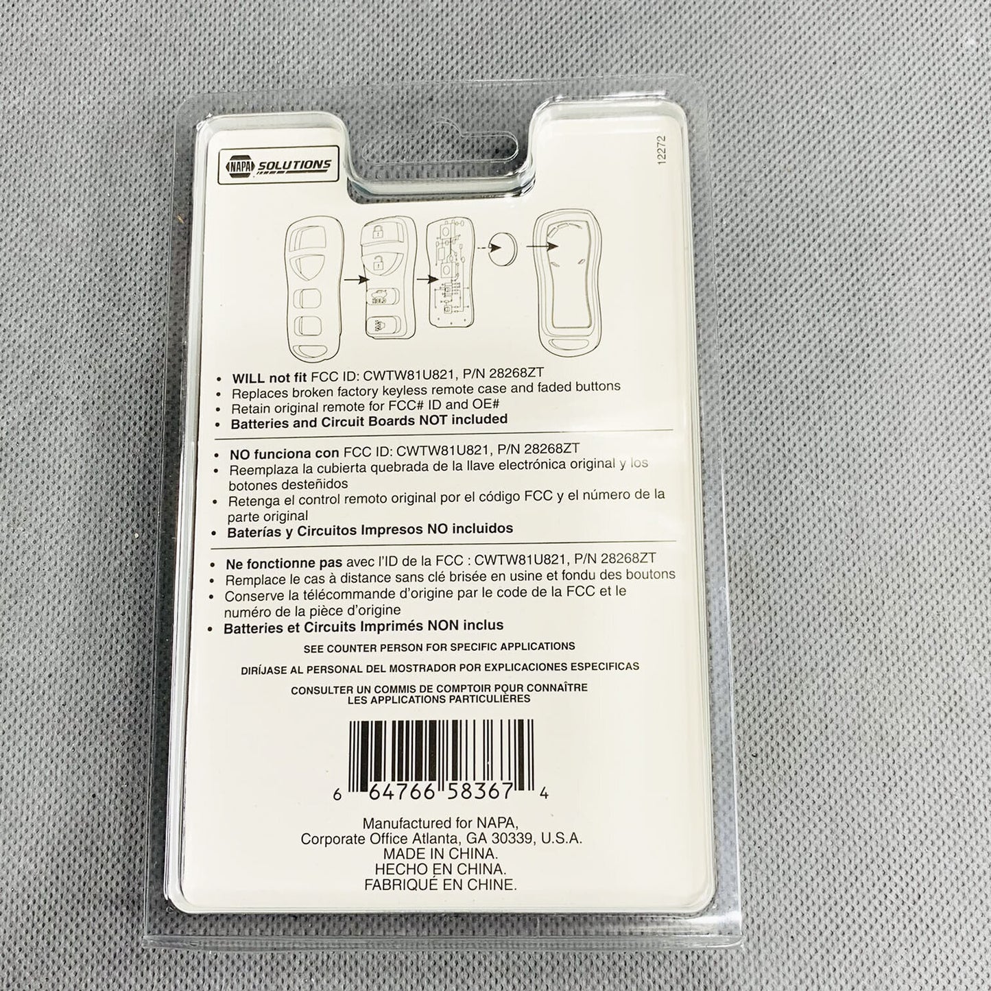 NISSAN Keyless Remote Case 730-6839 For Nissan 350Z Altima Maxima Sentra