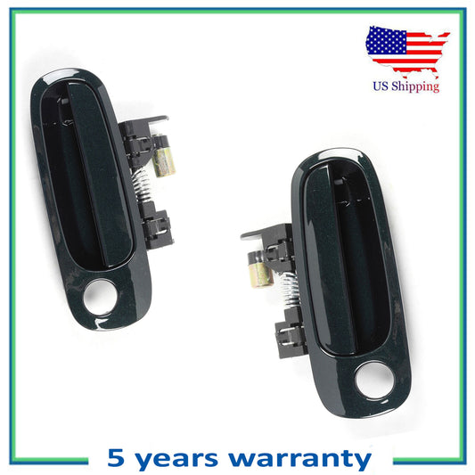 Front Outside Door Handle 2PCS For 98-02 Chevy Prizm Toyota Corolla Green 6R1