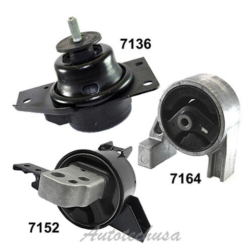 Pour Accent Rio Rio5 1.6L M1164 Set 3 Moteur & Transparent Montage 7136 7152