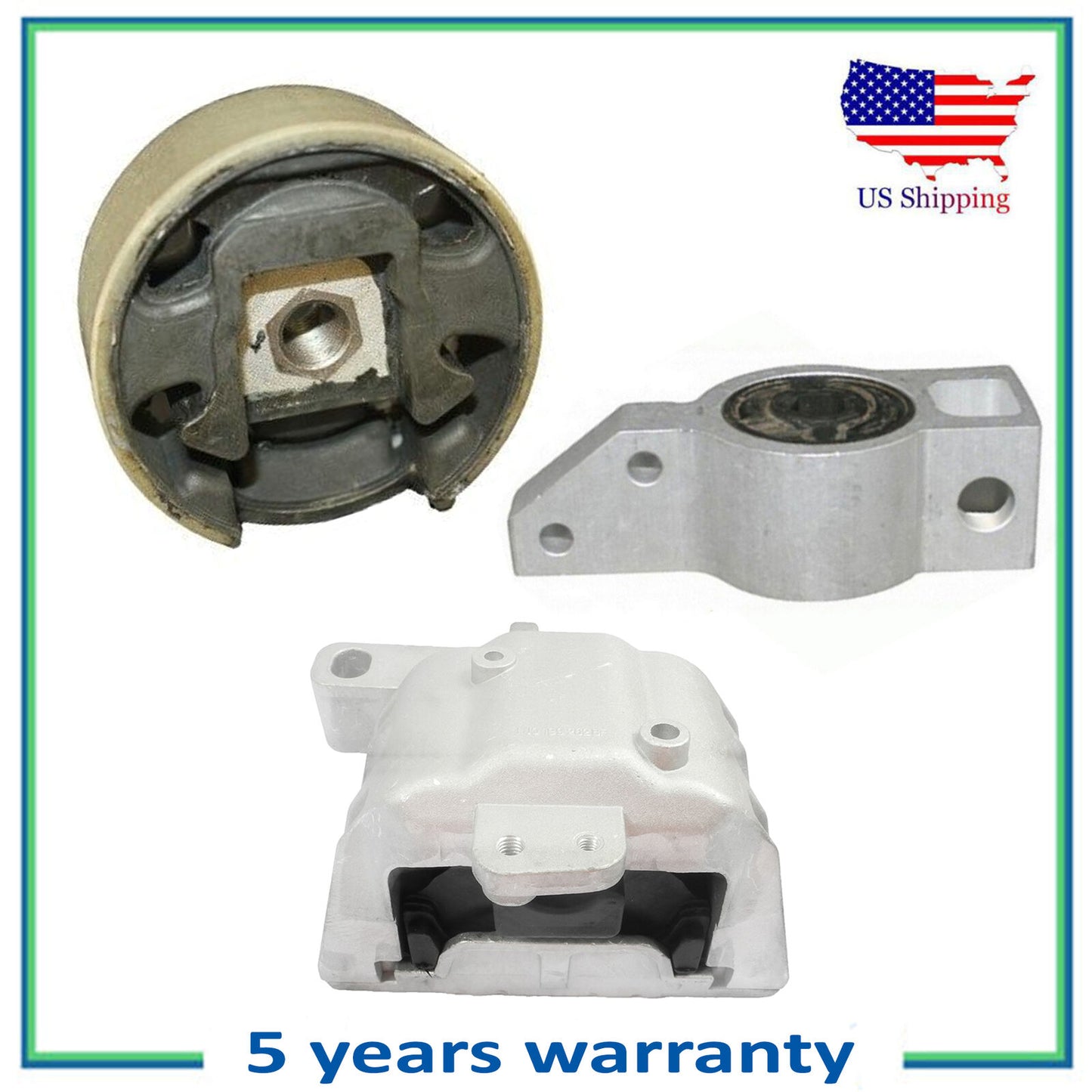 3PCS Moteur Montage Moteur Pour 2005 Volkswagen Bw Jetta 1.9L 6965 6929 6969