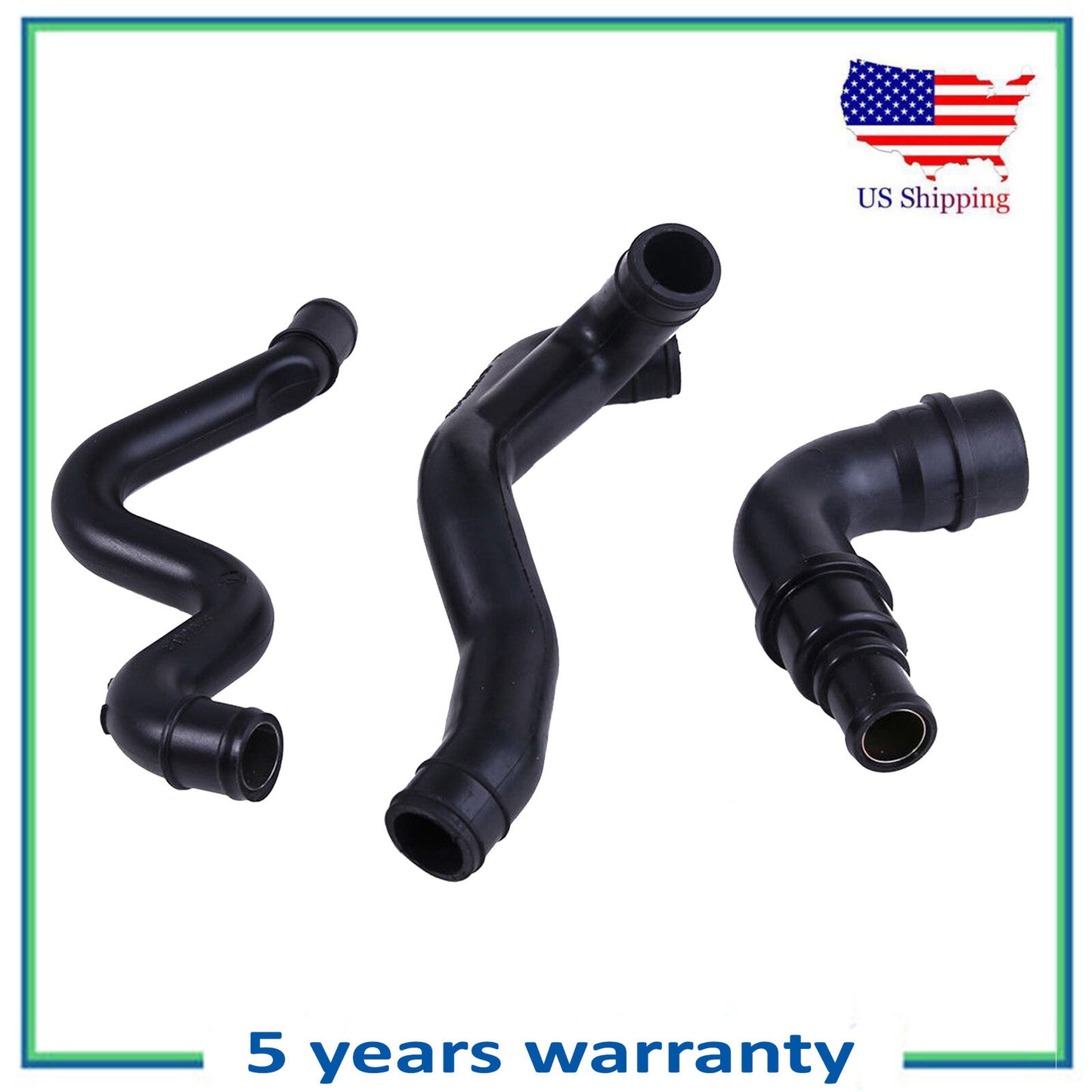 Kit 3PCS Turbo Crankcase Breather Vent Hose For New VW Golf Jetta Audi TT 1.8L