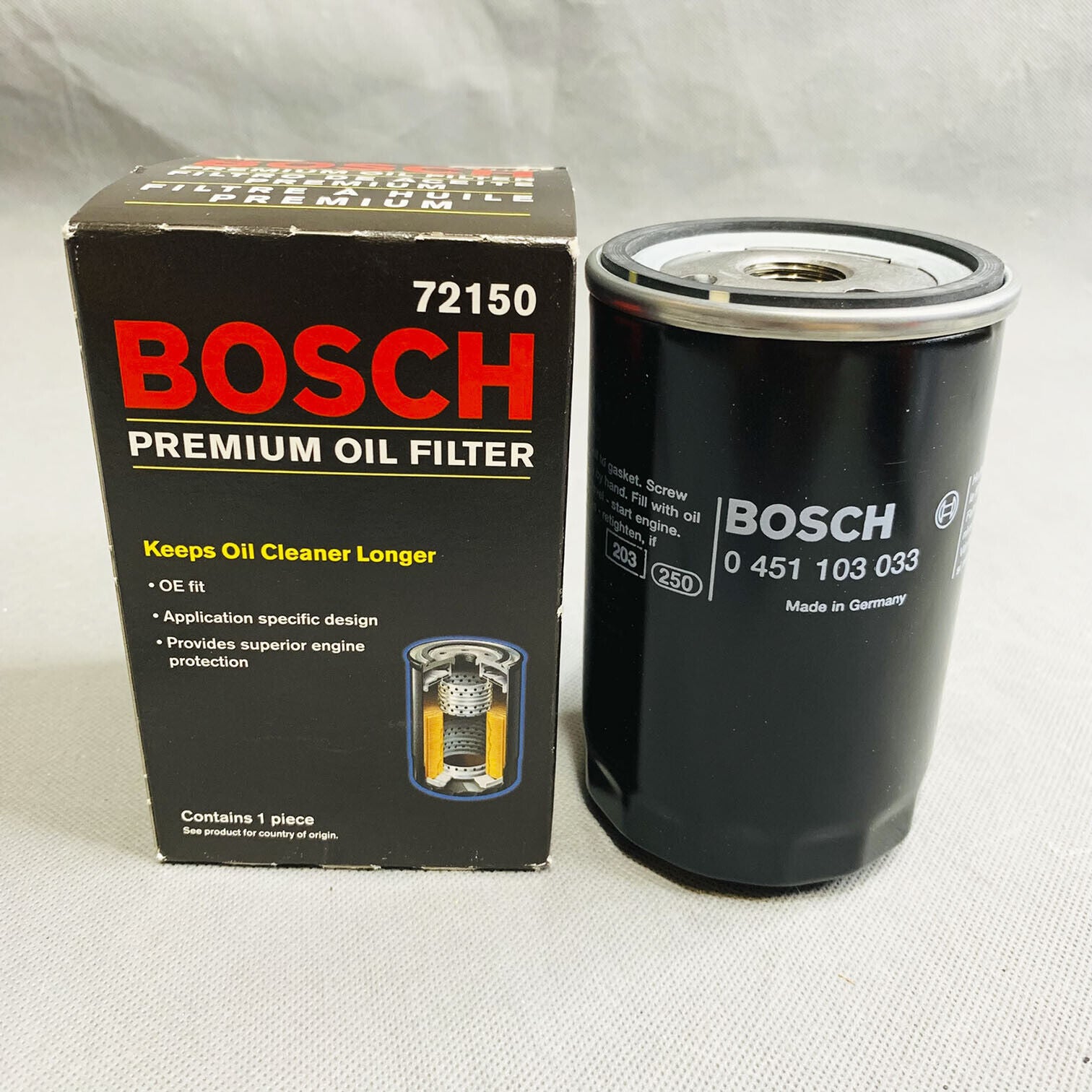 OE Bosch Motor Aceite Filtro 72150 Para Audi Dodge Porshe Plymouth