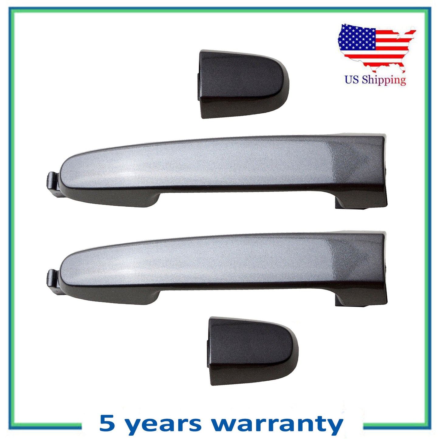 Rear Pair Set 2PCS Outside Door Handle 1G3 Gray For 03-10 Pontiac Vibe 1.8 2.4L