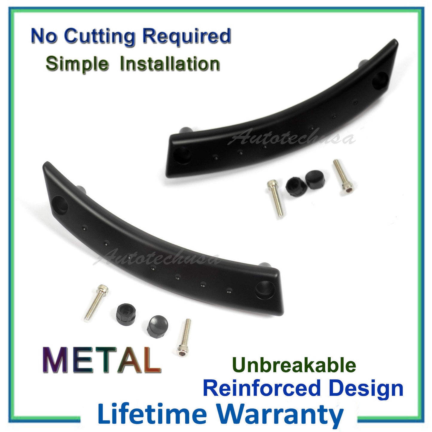 98 VW Beetle Actualizado Metal Puerta Panel Negro Mango Reparación Kit Satinpair