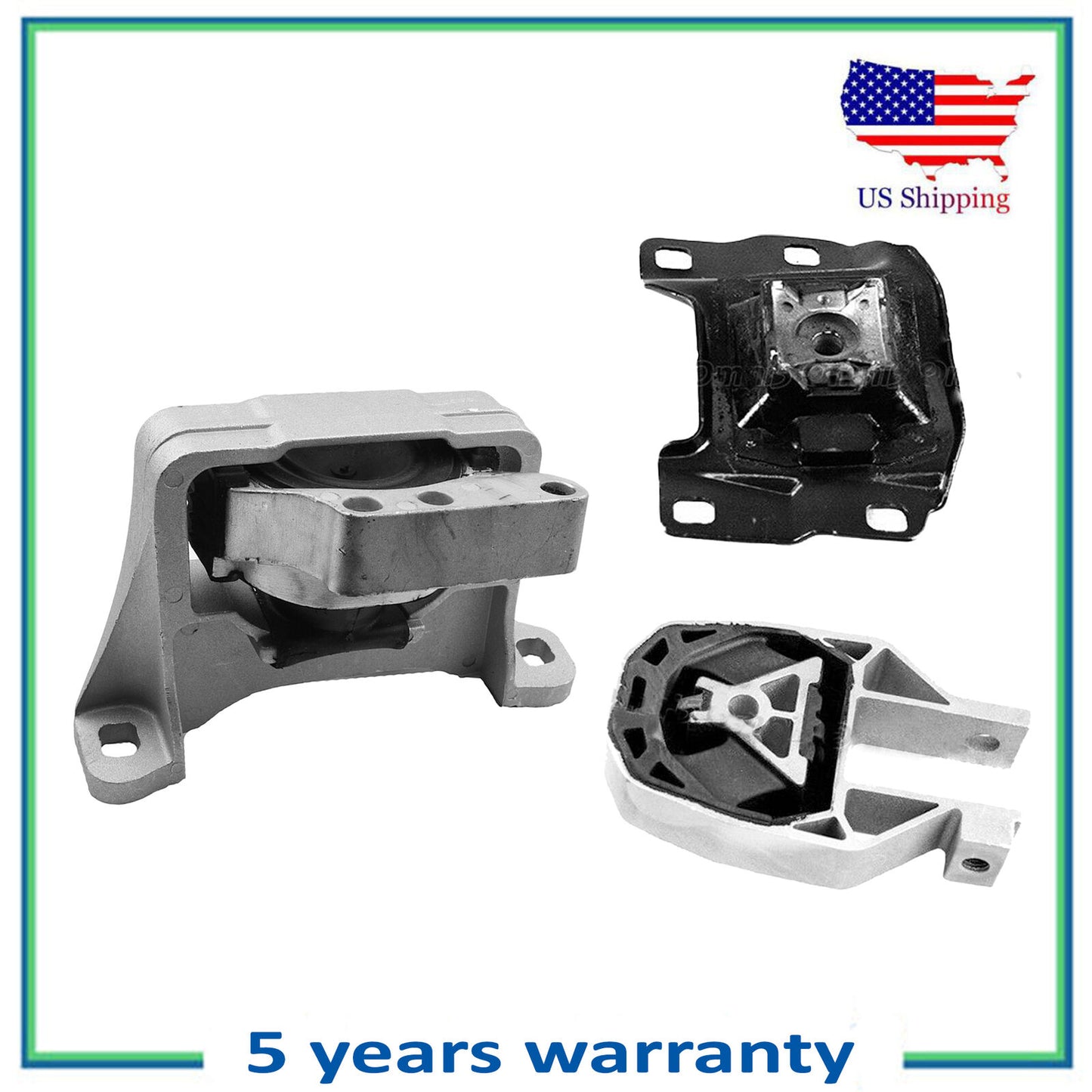 Set 3 Engine Motor & Trans Mount For Ford Escape 2.0L Turbo Transit Connect 2.5L