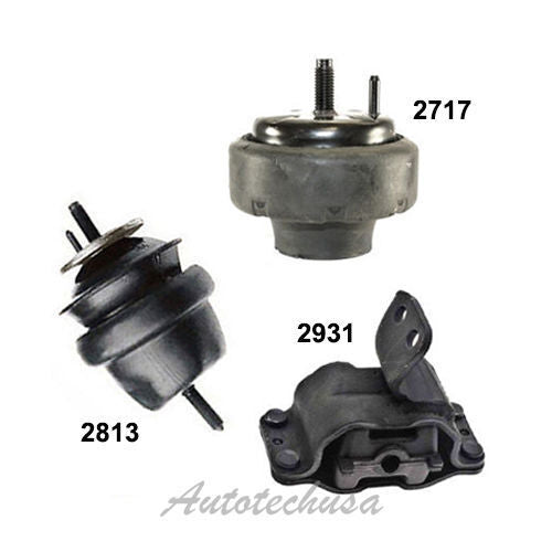M972 Moteur & Trans Montage Set 3PCS Pour 1999-2003 Ford Windstar 3.8L Neuf