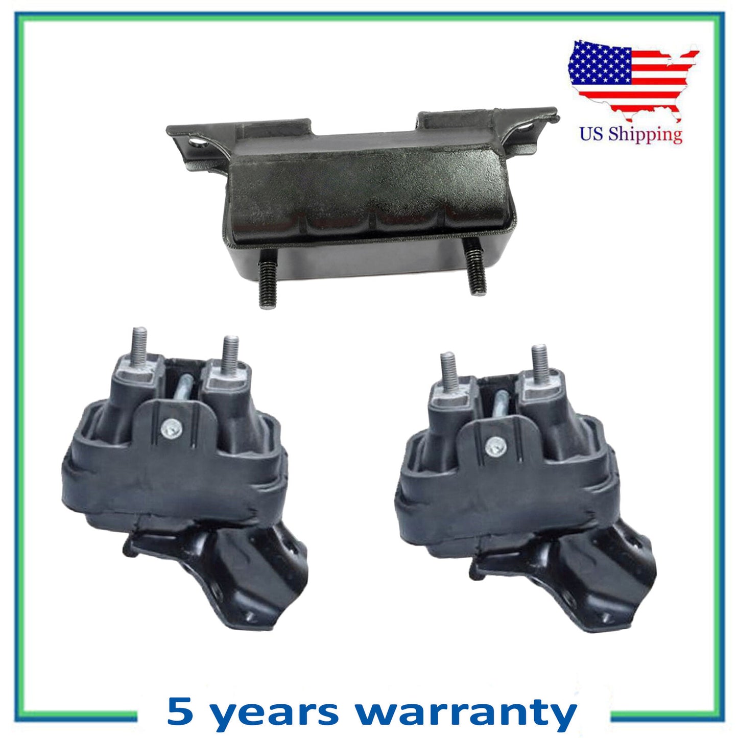 3PCS Moteur & Trans Montage Pour Cadillac Escalade Silverado 1500 Tahoe Yukon