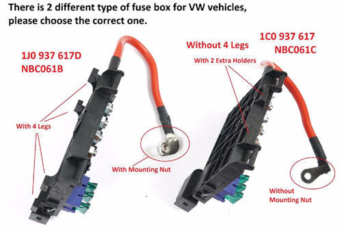 FB02 For VW Beetle Bora Jetta Golf MK4 AUDI Fuse Box & Connector 2PCS NBC061C