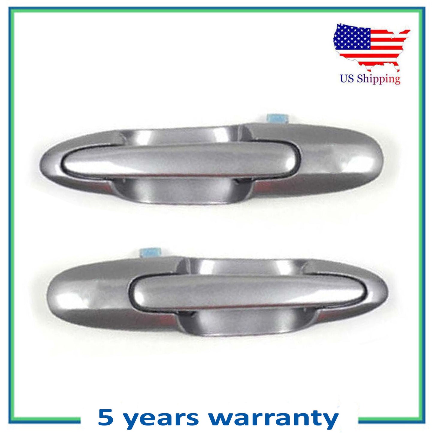 Rear Outside Outer Door Handle 2PCS For 2000-2006 Mazda MPV Titanium Grey 2