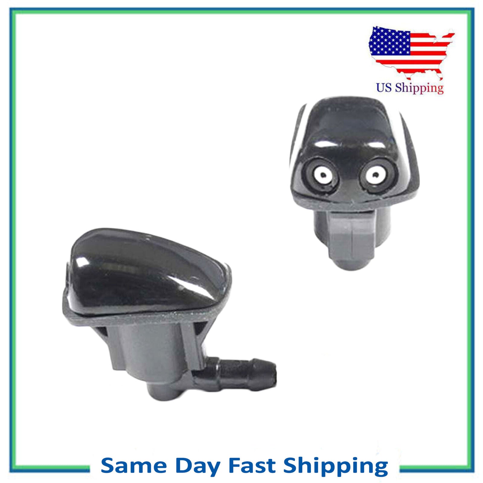 Windshield Washer Nozzles & Hose Kit - Fits 05-16 Jeep Grand Cherokee, 05-13 Chevy Malibu, 05-10 Pontiac G6, 07-10 Saturn Aura