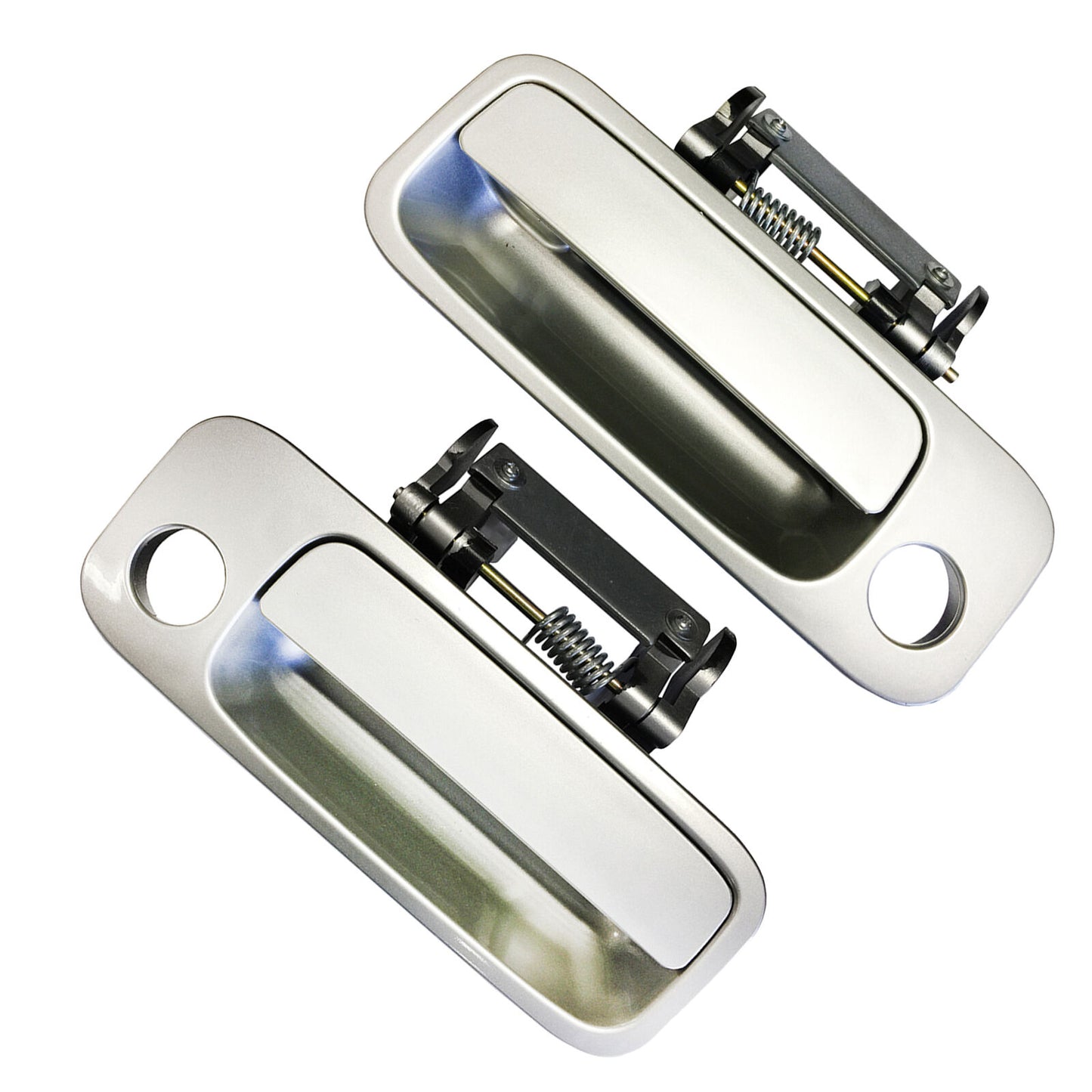 Front Pair Outside Door Handle 1C8 Silver Metallic For 00-04 Toyota Avalon 3.0L