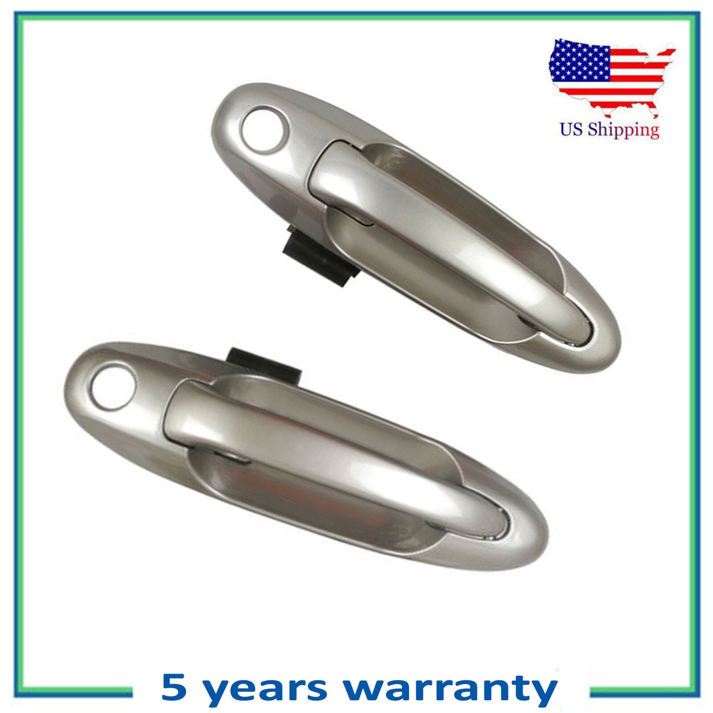 Front Pair Outside Door Handle For 4Q2 Desert Sand Mica Toyota Tundra Sequoia