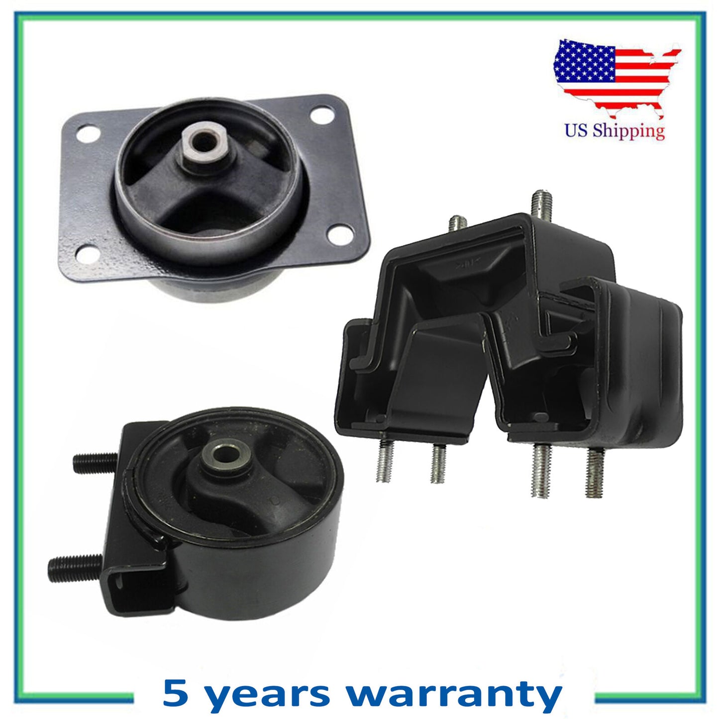 Set 3PCS New Engine Motor & Transmission Mount For 2008-2009 Suzuki SX4 2.0L 2WD