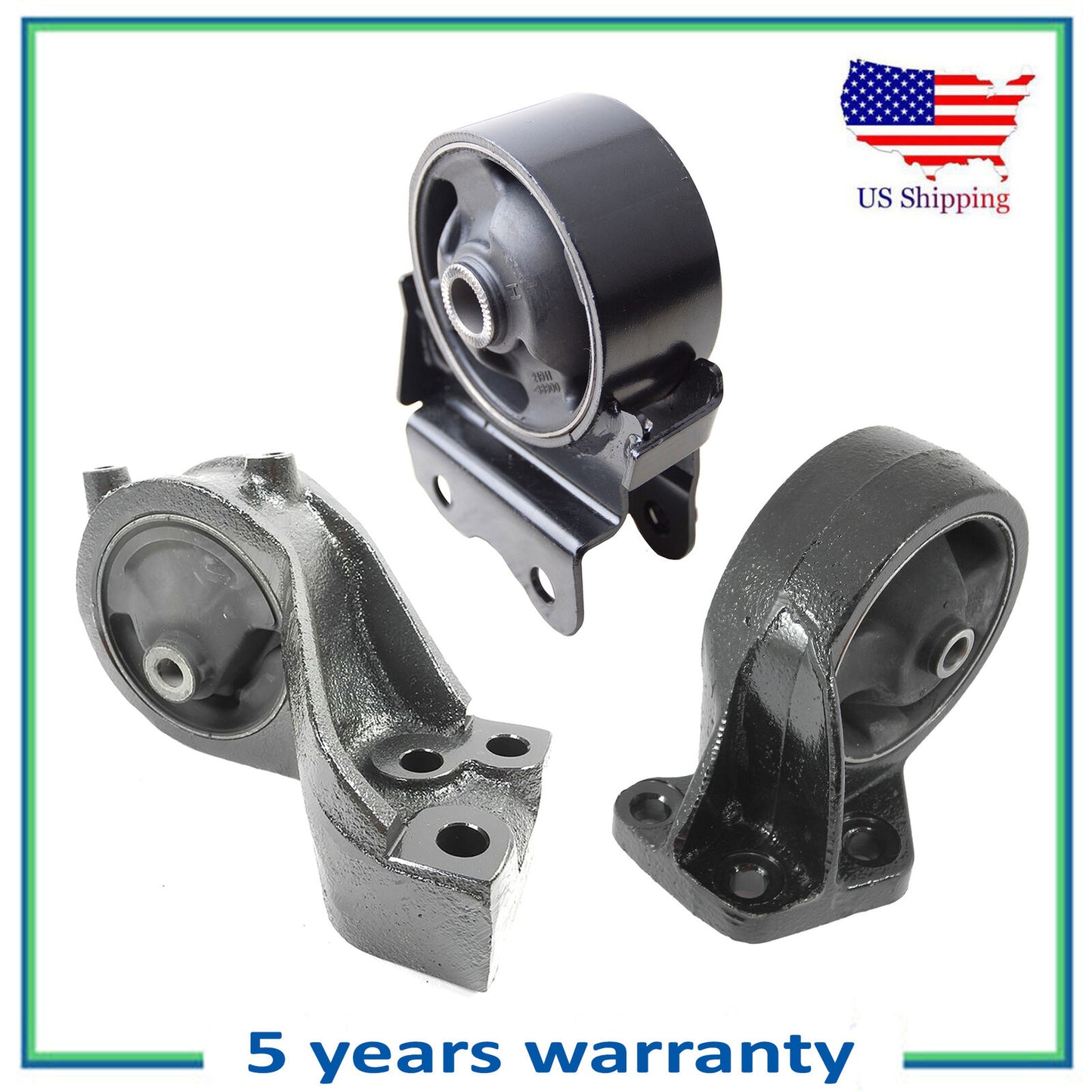 3PCS Moteur Montage Avec Transmission Manuelle Pour 99-01 Hyundai Sonata 2.5L