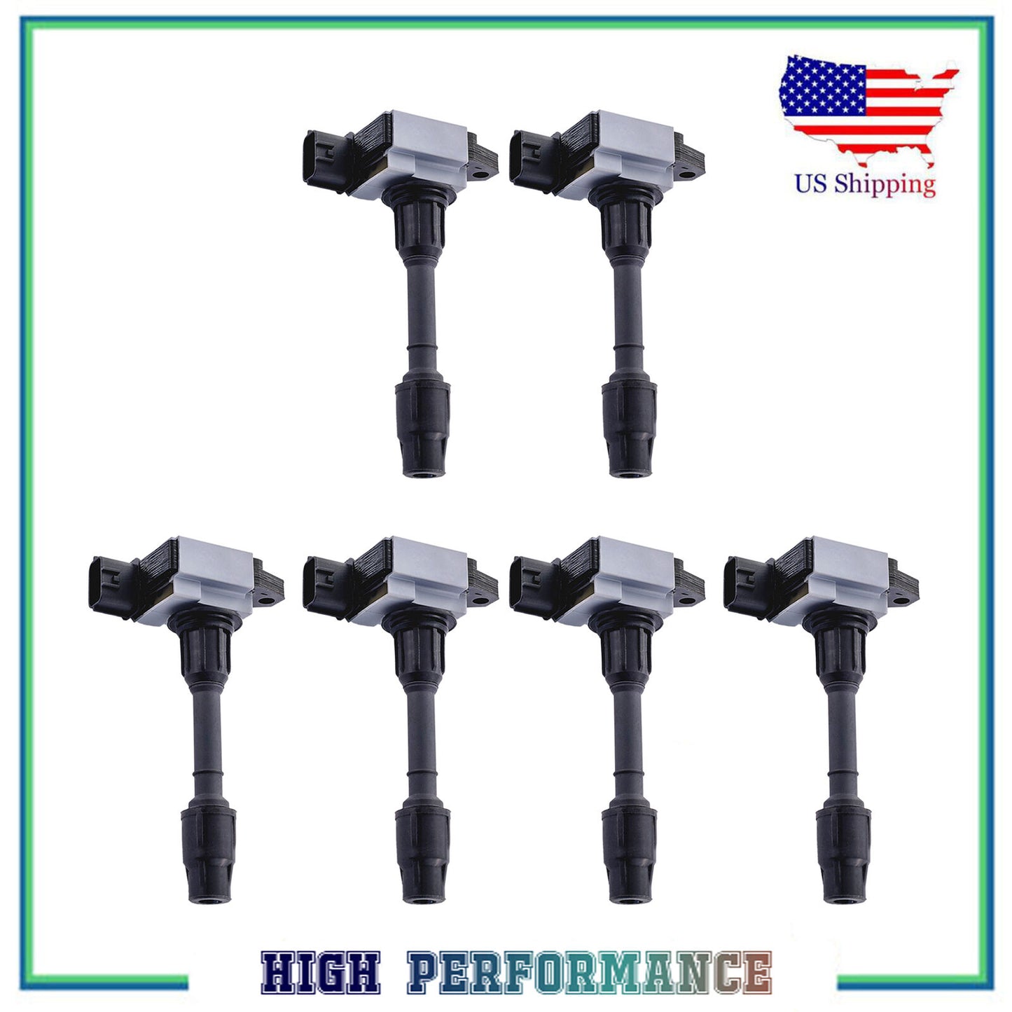 UF331 Zündung Spule Set 6PCS Für 00 01 Infiniti QX4 Nissan Pathfinder 3.3L 3.5L