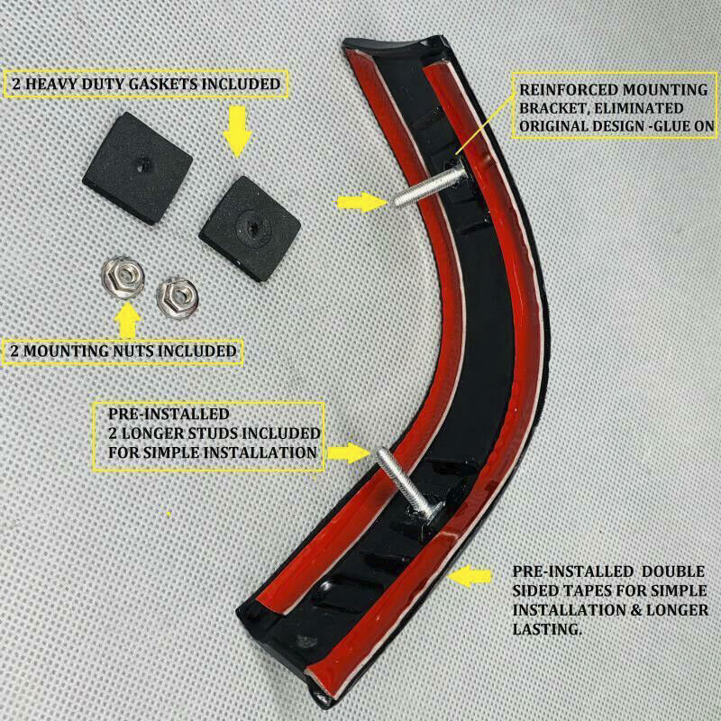 Left & Right Extended Cab Roof Molding 2PC For 02-07 Ford Super Duty UA Ebony
