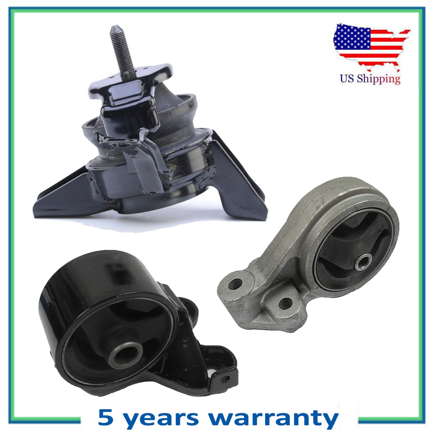 Set 3PCS Neuf Moteur Montage Moteur Auto Trans Pour 04-06 Kia Spectra 2.0L