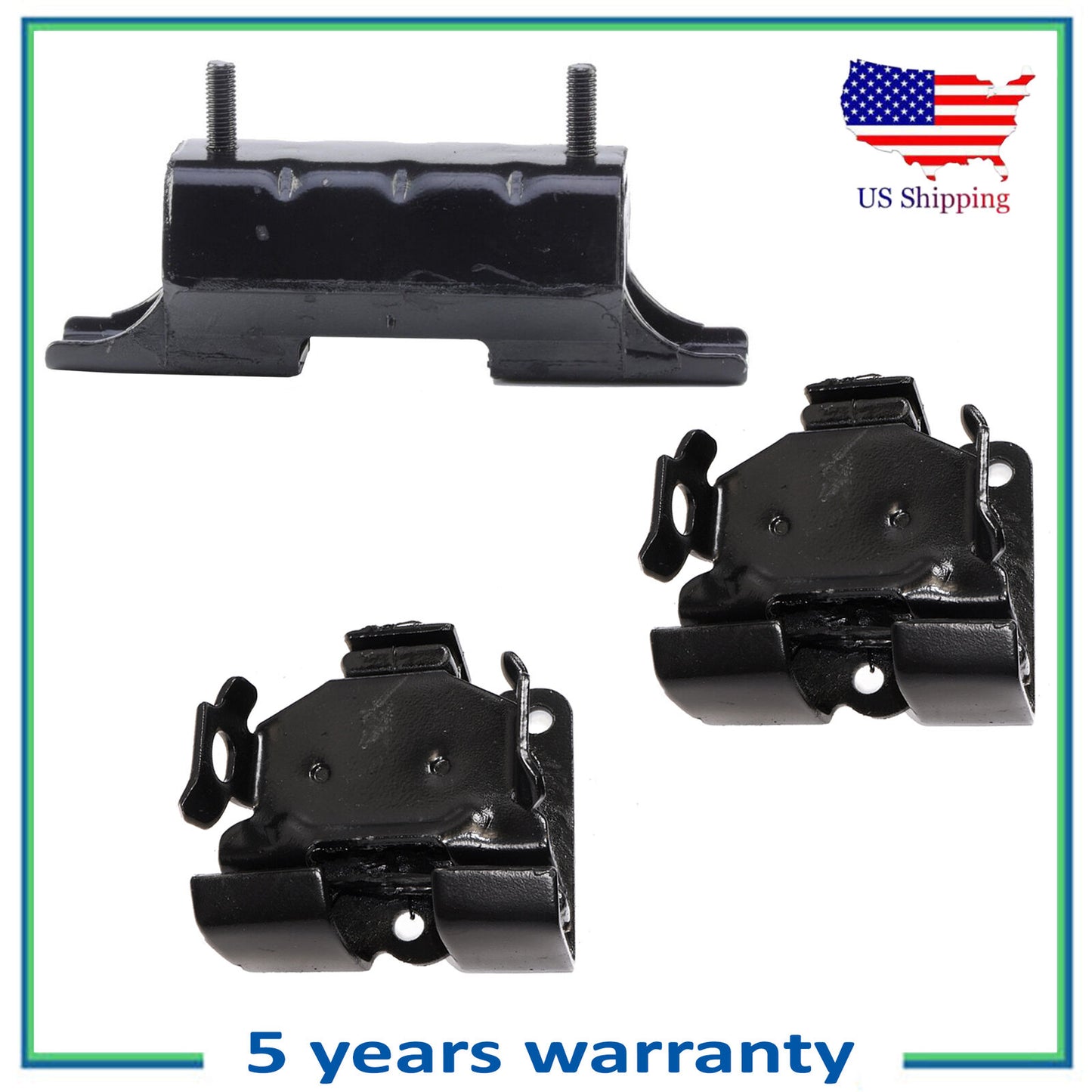 Set 3pcs Motore & Trans. Montante Per 96-05 Chevy Blazer 96-04 S10 4.3L 4WD