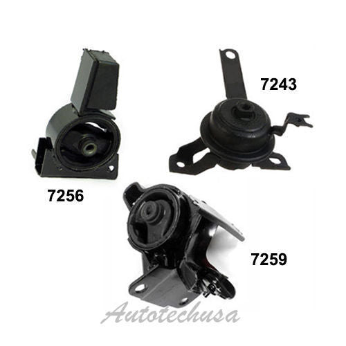 M926 Motor & Trans Mount 3PCS For 98-02 Chevy Prizm Toyota Corolla 1.8L AT 4Spd