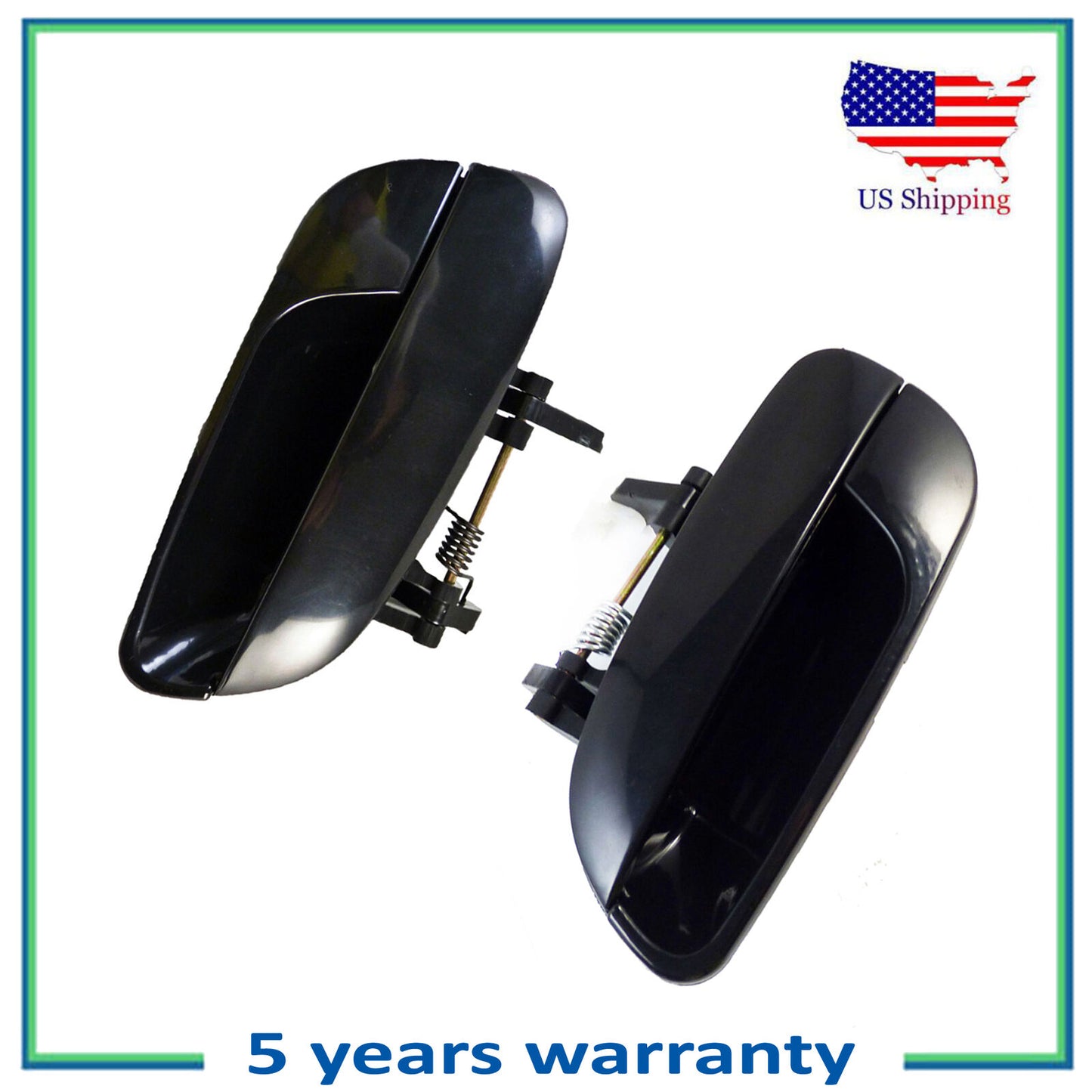 Rear Outside Door Handle Set For 2001-2005 Hyundai Elantra Smooth Black DS560