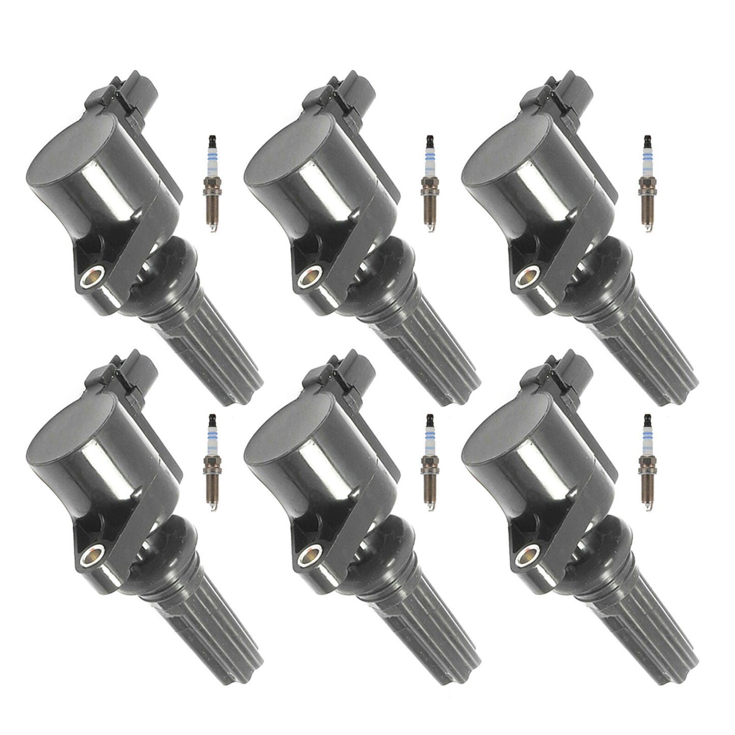 Set 6 FD496 Allumage Bobine & 6 Bosch Platine Prise Pour 03-05 Lincoln Ls 3.0