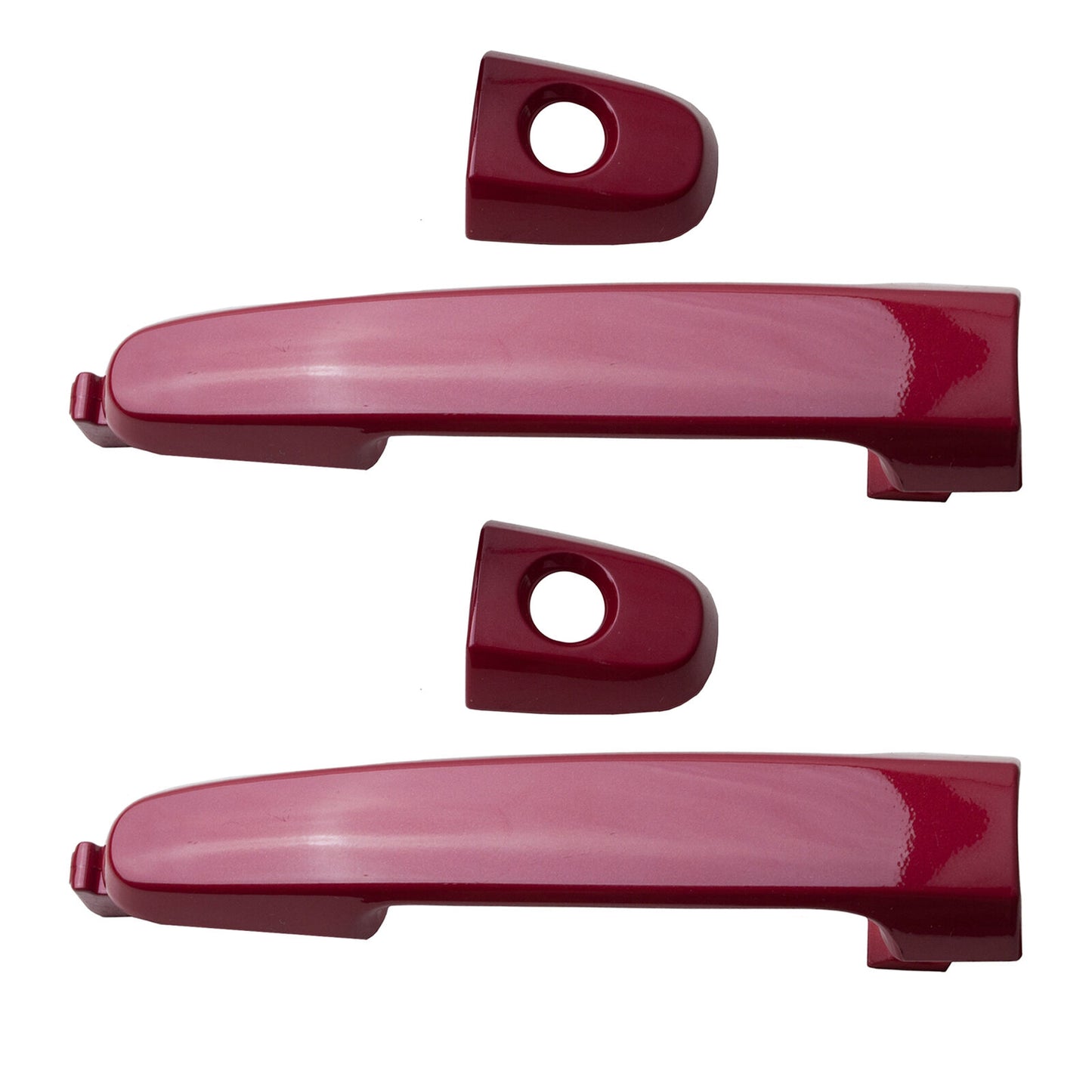 Front Pair Set 2PCS Outside Door Handle 3R3 Red For 03-10 Pontiac Vibe 1.8 2.4L