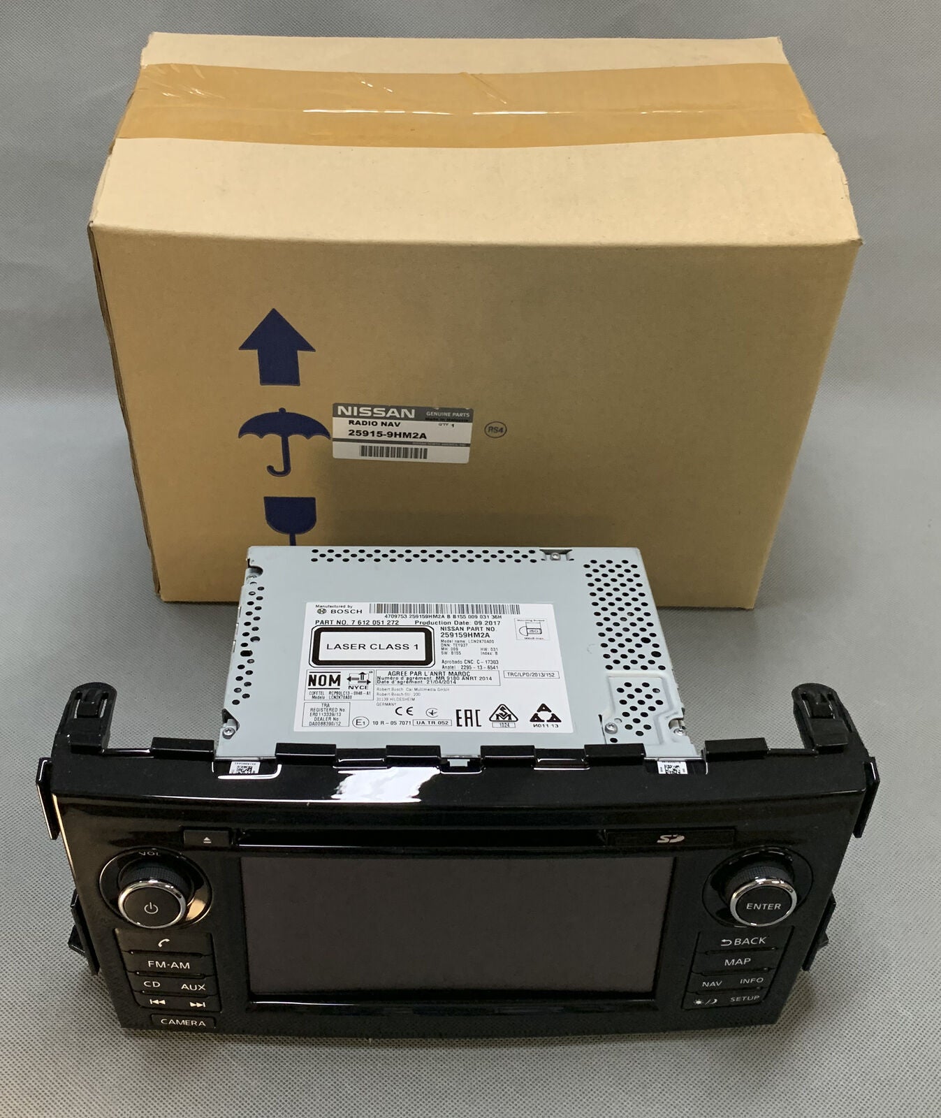 OEM Nissan Nav Radio Unit – 2014-2015 Non-US Altima, New Old Stock (Never Installed)