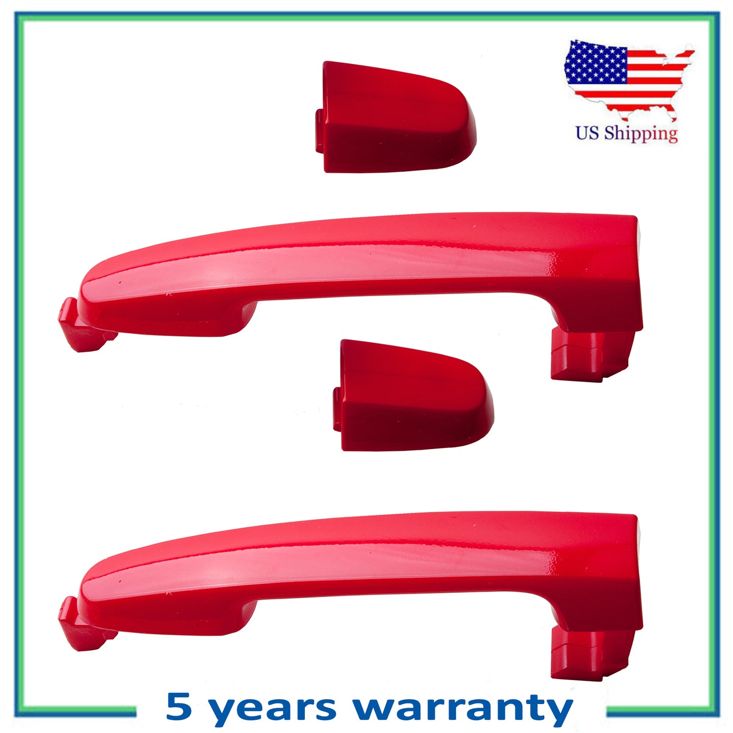Rear Pair Set 2PCS Outside Door Handle 3P0 Red For 03-10 Pontiac Vibe 1.8 2.4L