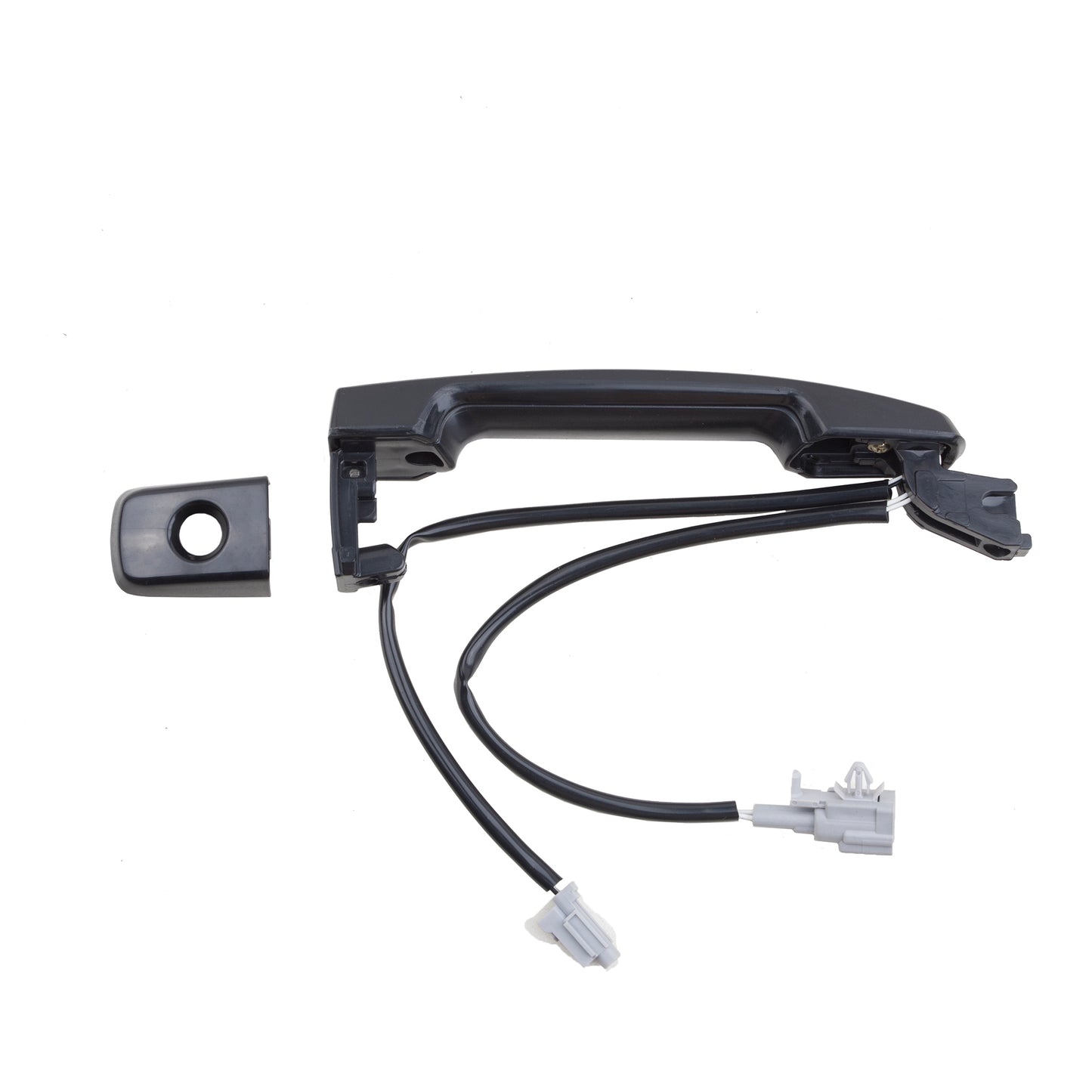 Front LH & RH Exterior Door Handle Smooth Black For 07-13 Nissan Altima Pair Set